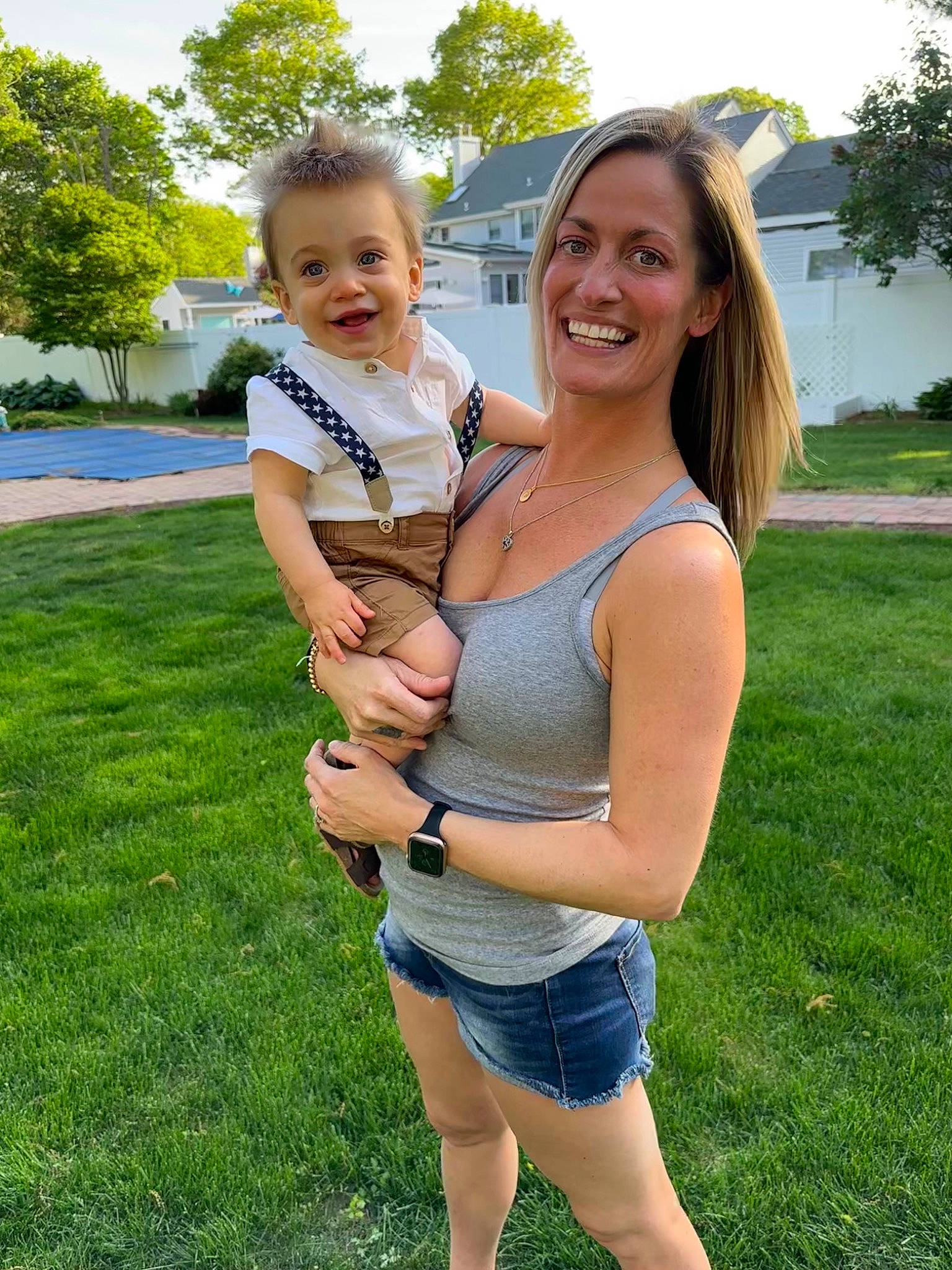 Eddie joined the competition — help win amazing prizes! face, gesture, grass, hair, happy, jean_short, joy, leisure, meadow, people_in_nature, person, plant, recreation, shorts, smile, summer, sunlight, thigh, toddler, tree