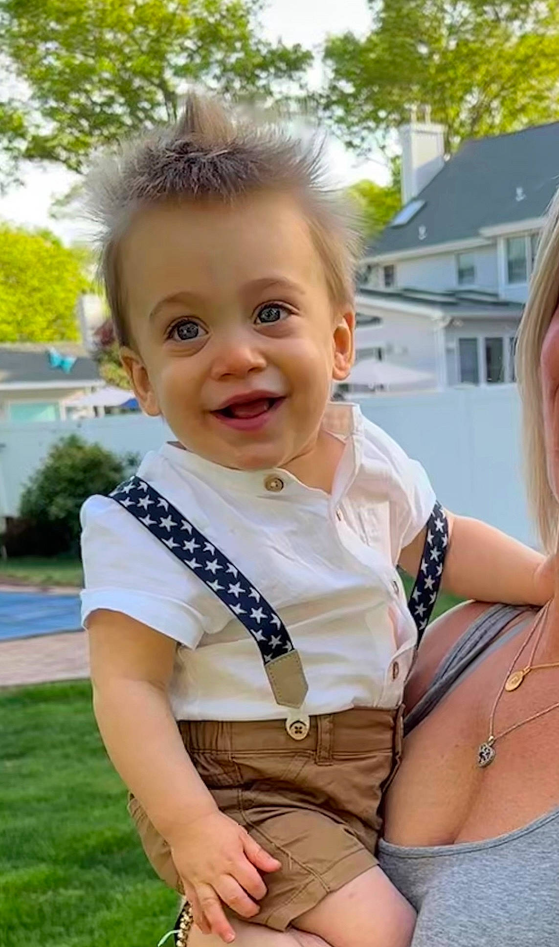 Eddie joined the competition — help win amazing prizes! baby, baby_toddler_clothing, beauty, child, face, fun, grass, happy, iris, jewellery, joy, leisure, person, plant, recreation, skin, sleeve, smile, t_shirt, toddler