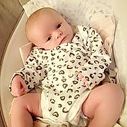 Zyllah joined the competition — help win amazing prizes! baby, infant, onesie, heart_pattern, bassinet, blanket, cute, chubby, legs, arms, face, head, sleeping_area, soft, cozy, child, newborn, skin, indoors, resting