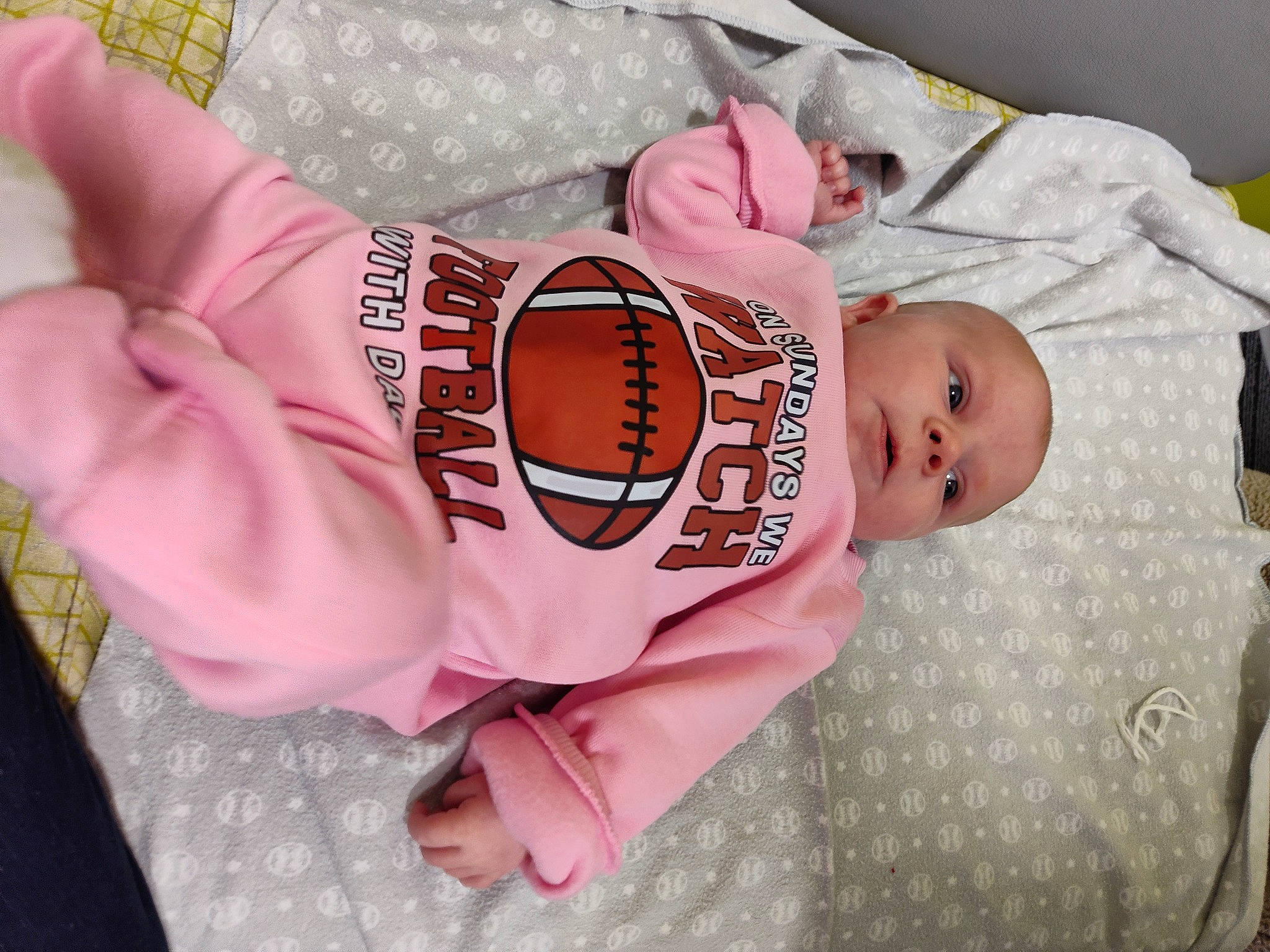 Jolie joined the competition — help win amazing prizes! abdomen, baby, baby_products, baby_toddler_clothing, child, comfort, finger, hand, hat, human_body, leg, pattern, person, pink, room, sitting, sleep, sleeve, thigh, toddler