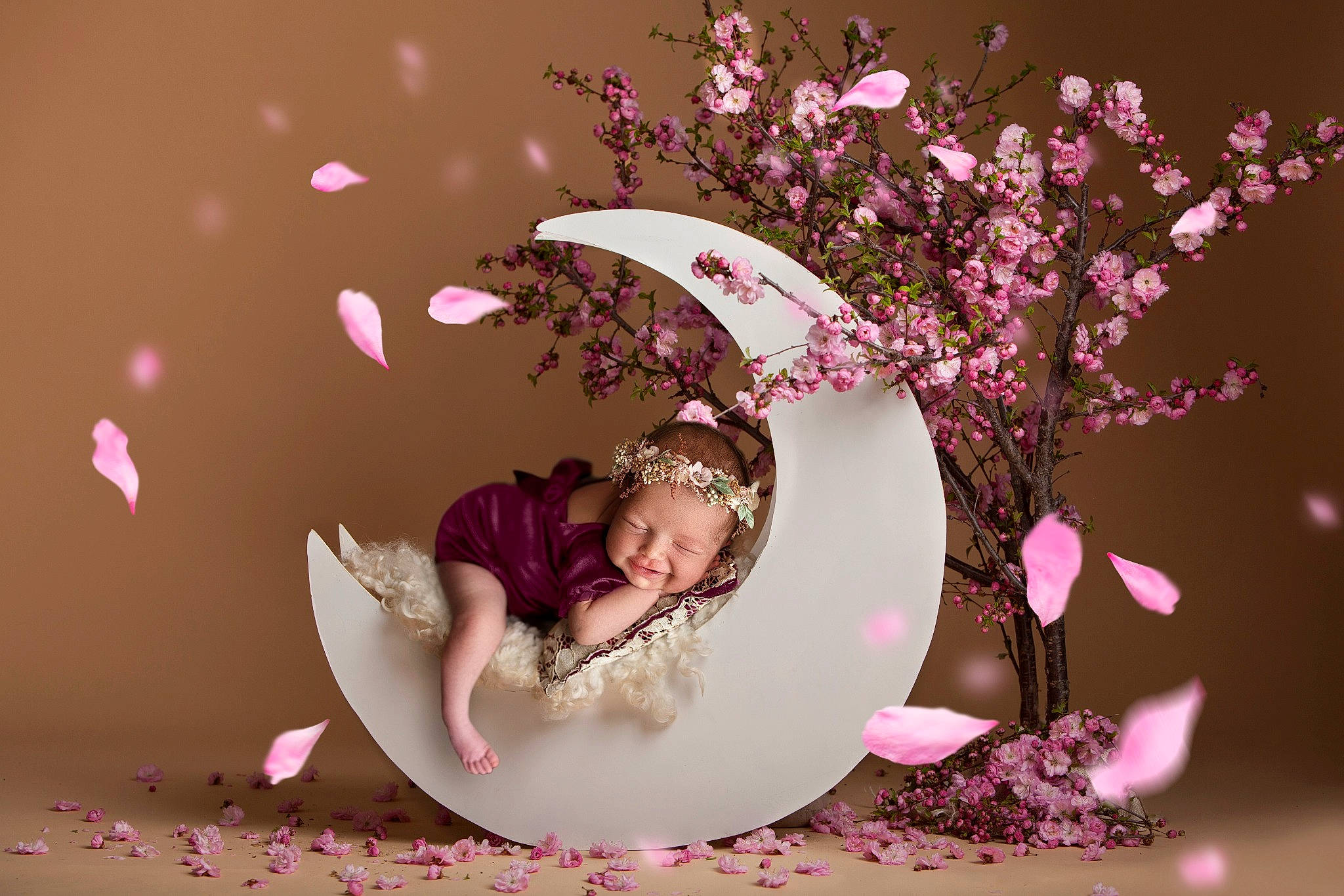 Joany a rejoint le concours — aidez-le/la à gagner de superbes lots ! blossom, cherry_blossom, flower, headpiece, magnolia, person, petal, photography, pink, plant, spring, wallpaper