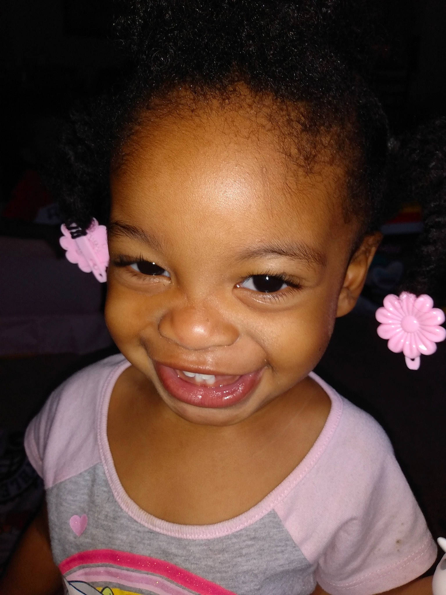 Pai'Tyn is registered to the contest to win money with this photo: cheek, chin, ear, eyebrow, eyelash, face, forehead, hairstyle, happy, head, iris, joy, lip, mouth, neck, nose, organ, person, pink, skin