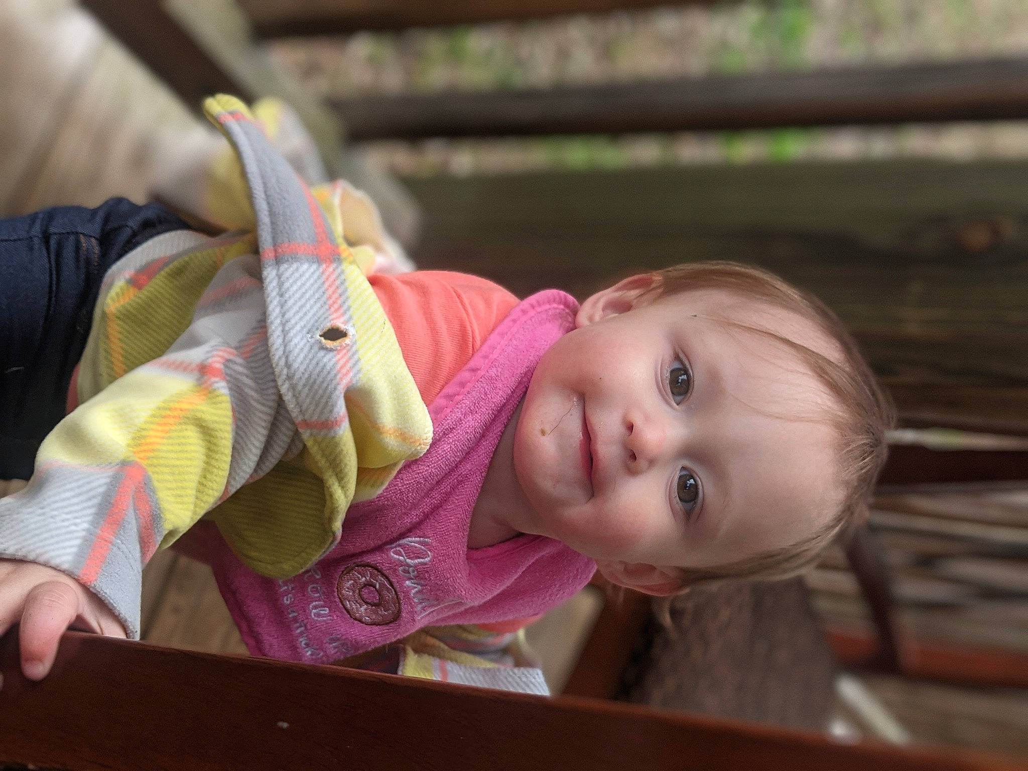 Sophia joined the competition — help win amazing prizes! baby, baby_products, baby_toddler_clothing, baby_toys, cheek, child, eyelash, fun, happy, infant_bed, iris, joy, nose, person, sitting, skin, smile, toddler, toy, tree