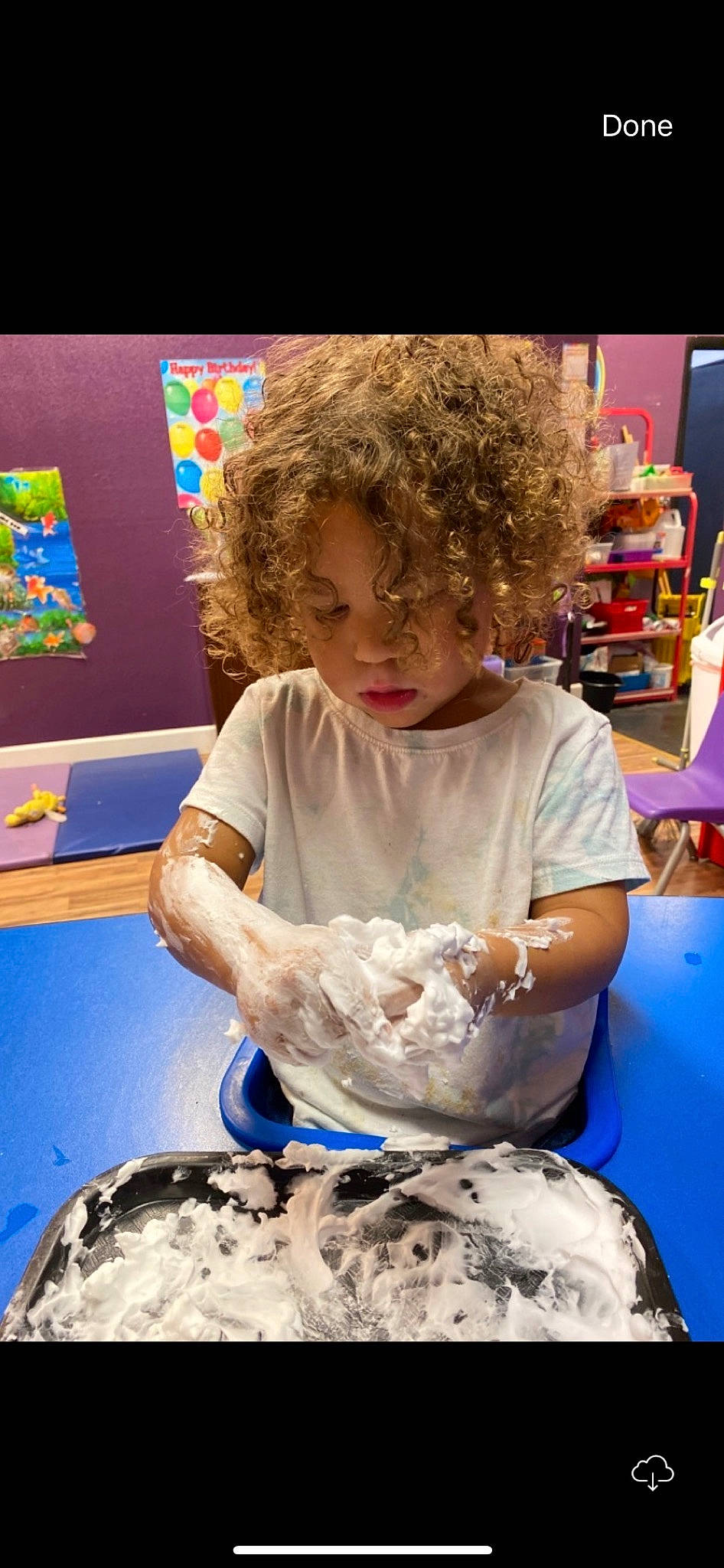 Kyra joined the competition — help win amazing prizes! afro, art, baby_toddler_clothing, chair, child, child_art, event, fun, jheri_curl, kindergarten, learning, leisure, party, person, play, ringlet, room, sitting, t_shirt, toddler