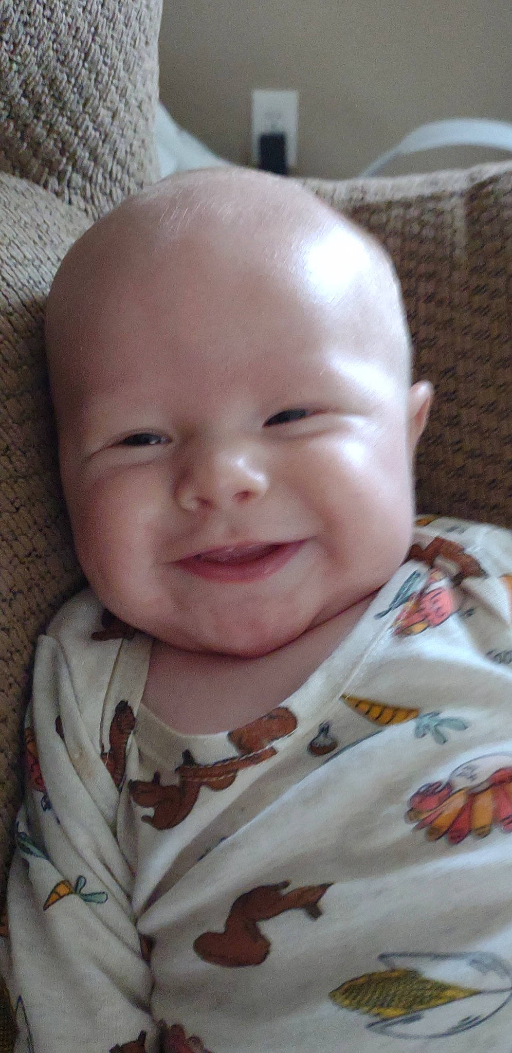 Bryce joined the competition — help win amazing prizes! baby, baby_laughing, baby_toddler_clothing, cheek, child, collar, event, eye, eyebrow, eyelash, happy, head, iris, joy, laugh, lip, nose, person, skin, sleeve