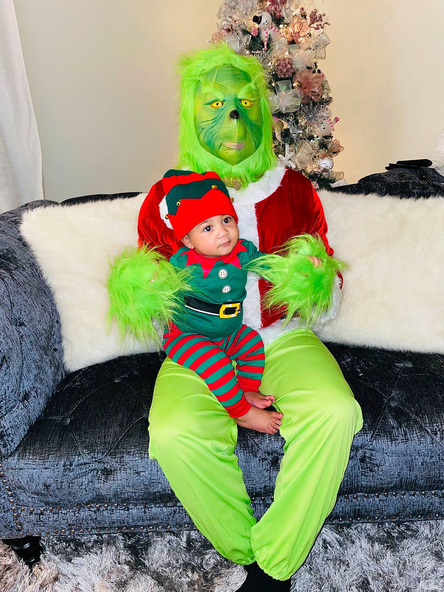 Caleb joined the competition — help win amazing prizes! christmas, clown, costume, costume_design, costume_hat, entertainment, event, fashion_design, fictional_character, fur, glove, happy, hat, headwear, holiday, performing_arts, person, santa_claus, sitting, stuffed_toy