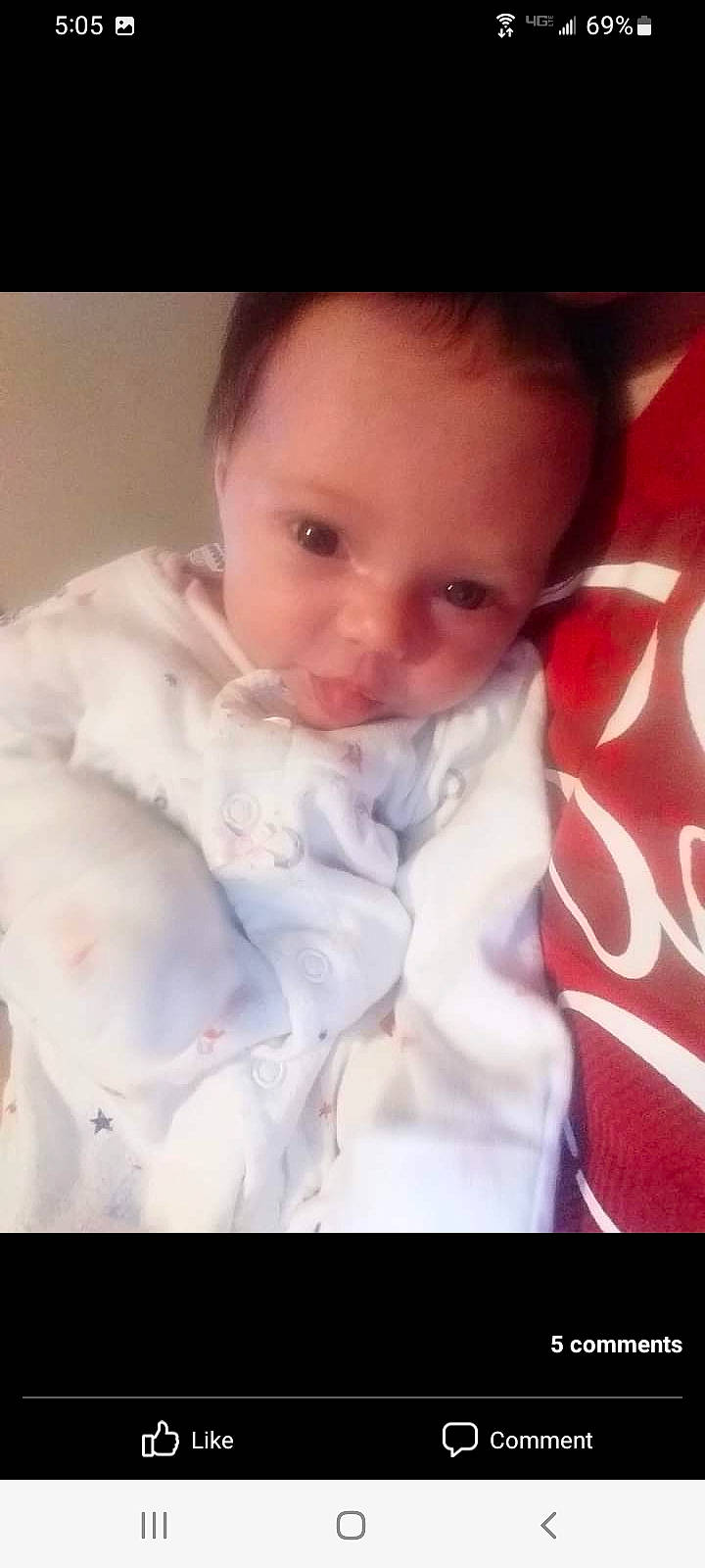 Savannah Lynn is registered to the contest to win money with this photo: baby, baby_toddler_clothing, carmine, cheek, child, collar, comfort, eyelash, fur, happy, iris, linens, lip, mouth, neck, nose, person, sitting, sleeve, thumb