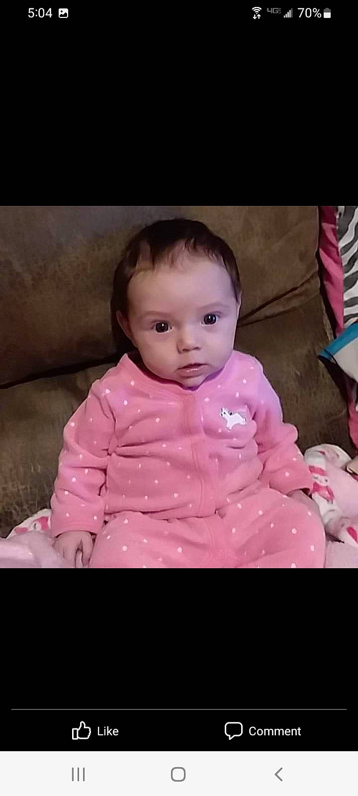 Savannah Lynn is registered to the contest to win money with this photo: baby, baby_toddler_clothing, cheek, child, dress, eyebrow, eyelash, flash_photography, fun, happy, iris, lip, magenta, neck, nose, person, pink, skin, sleeve, smile