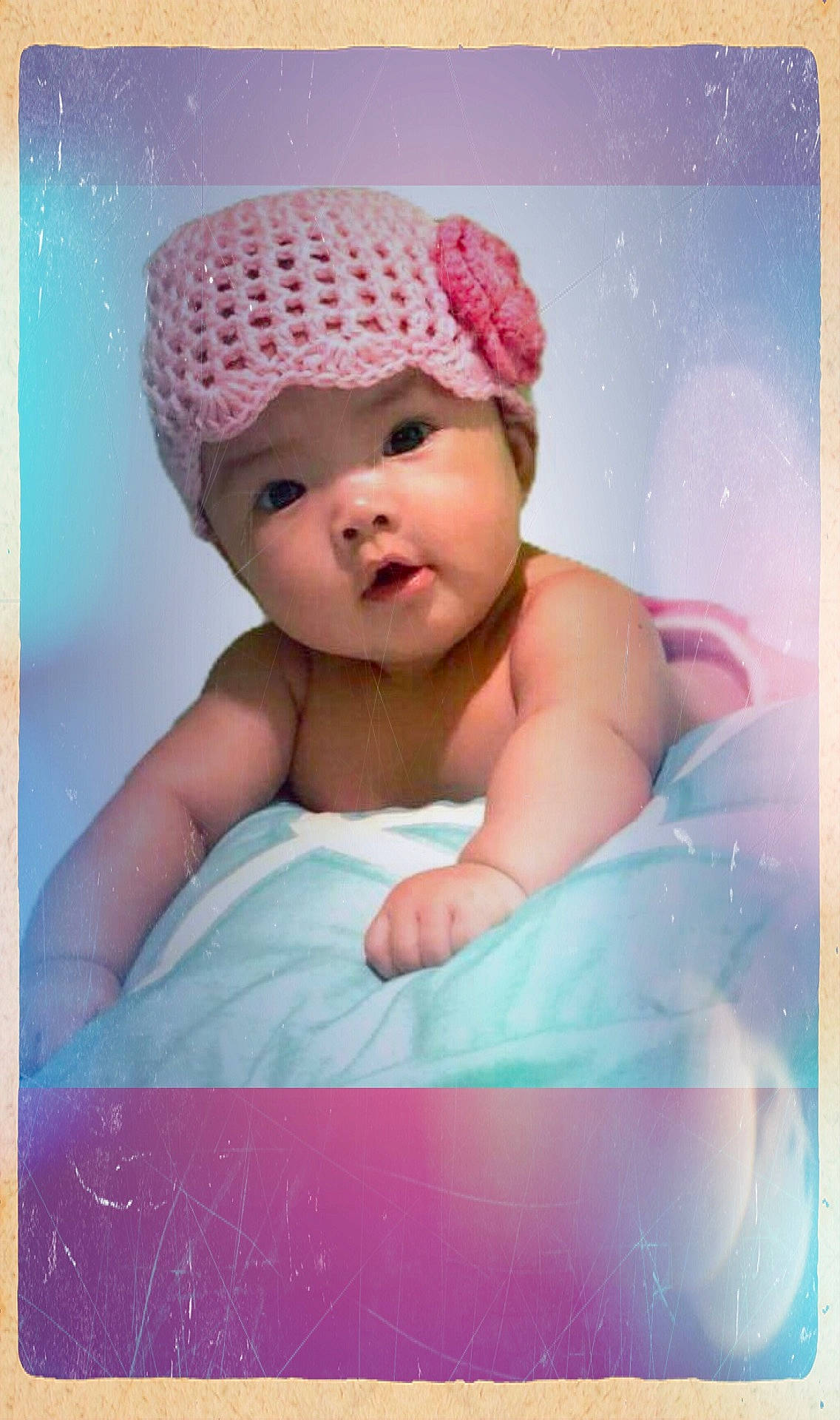Breanna is registered to the contest to win money with this photo: cheek, child, girl, hair_accessory, headwear, infant, person, pink, product, skin, toddler