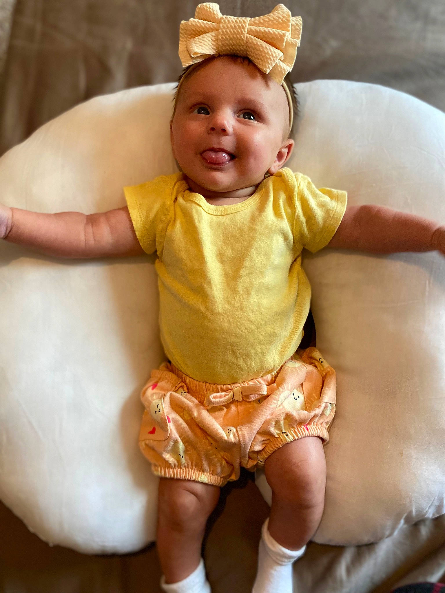 Nevaeh joined the competition — help win amazing prizes! abdomen, baby, baby_toddler_clothing, cheek, eye, finger, happy, head, human_body, iris, muscle, organ, person, pink, skin, sleeve, smile, stomach, thigh, toddler