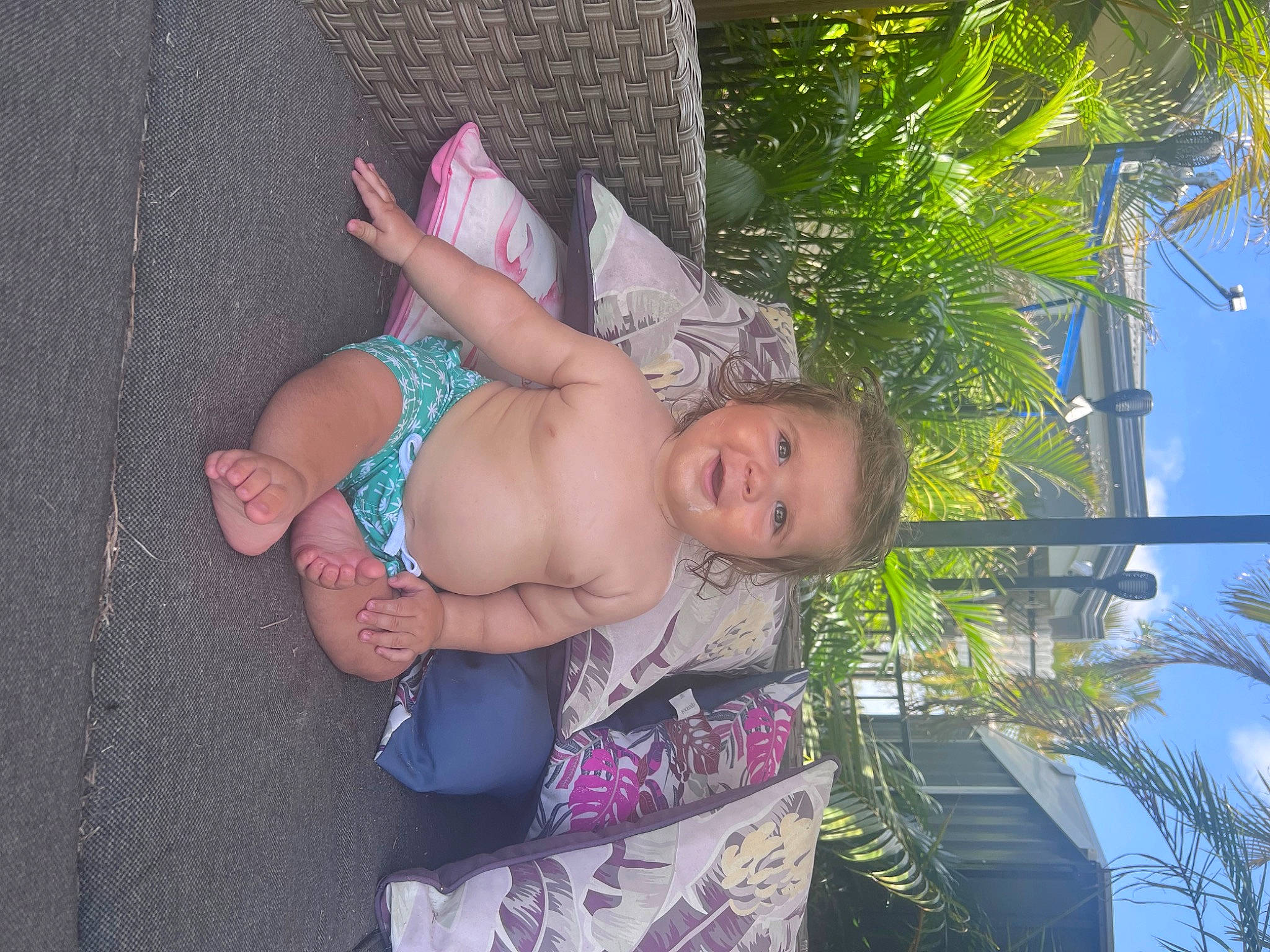 Madix joined the competition — help win amazing prizes! abdomen, arecales, baby, baby_products, baby_toddler_clothing, chest, child, fun, grass, happy, leisure, people_in_nature, person, plant, sky, swimwear, thigh, toddler, tree, trunk