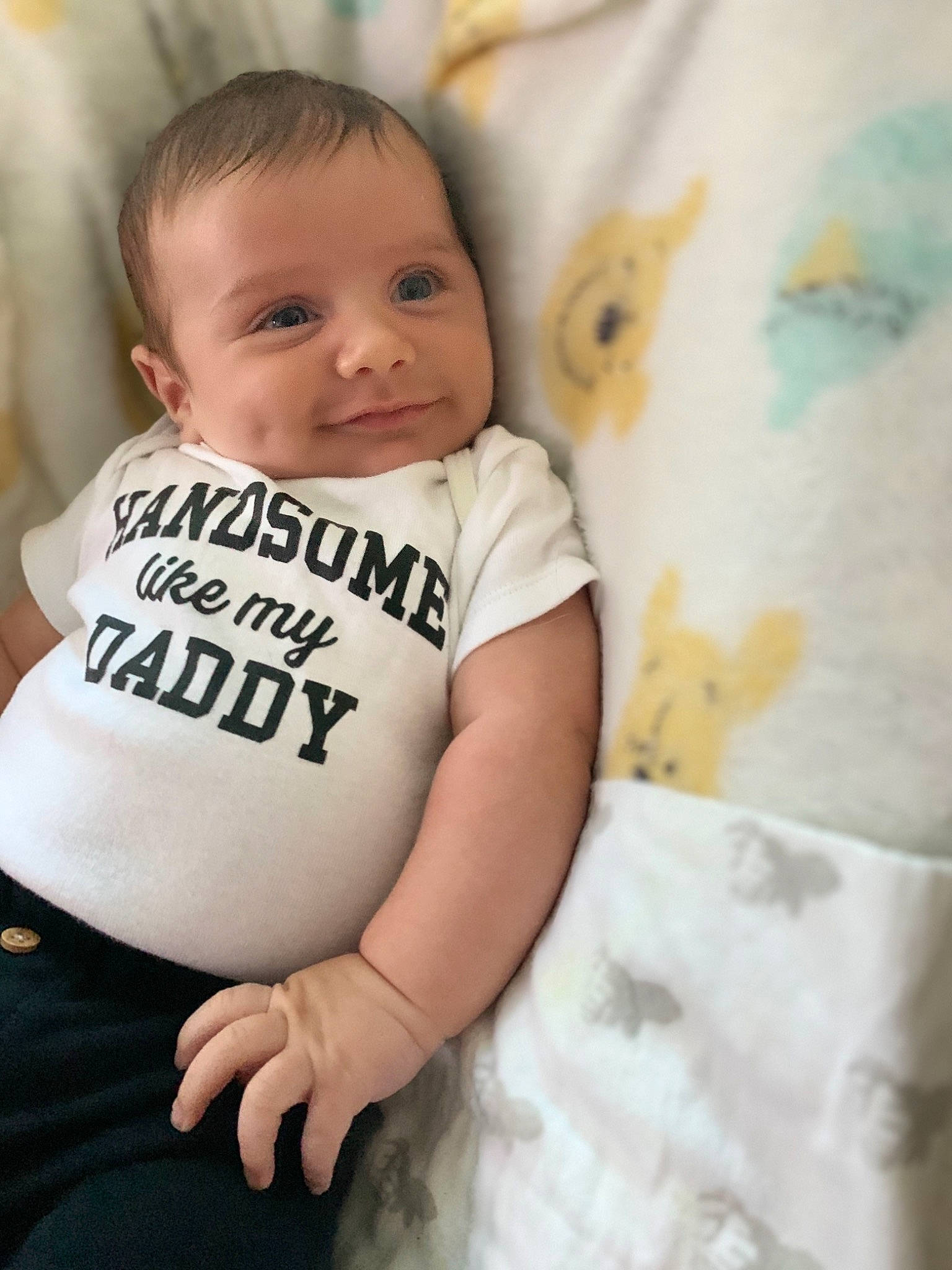 Theodore joined the competition — help win amazing prizes! baby, baby_products, baby_toddler_clothing, cheek, child, happy, joy, person, product, skin, sleeve, smile, t_shirt, toddler