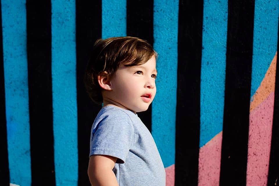 Anderson is registered to the contest to win money with this photo: blue, cheek, child, child_model, electric_blue, eye, face, fun, human, male, person, photography, smile, toddler