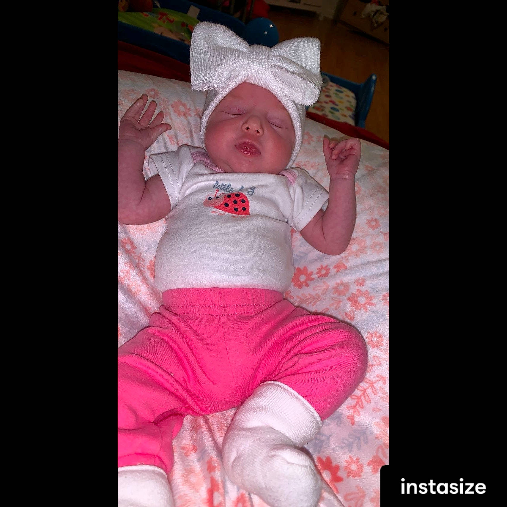 Kali joined the competition — help win amazing prizes! abdomen, baby, baby_toddler_clothing, comfort, eye, flash_photography, happy, headwear, human_body, knee, leg, mouth, neck, person, pink, shorts, skin, sleeve, stomach, t_shirt