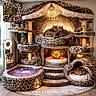 Maxene is registered to the contest to win money with this photo: animal, cat, cat_tree, cats, chandelier, cozy, cushion, decor, furniture, home, indoor, leopard_print, light, luxury, pet, pet_furniture, plush, relaxed, resting, water_fountain