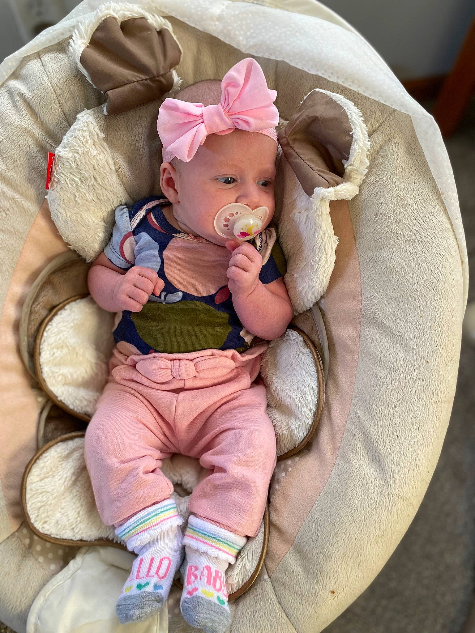 Elizah joined the competition — help win amazing prizes! baby, baby_carriage, baby_products, baby_sleeping, baby_toddler_clothing, cheek, child, comfort, doll, eye, face, hand, head, headgear, headwear, linens, person, pink, stuffed_toy, textile