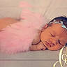 baby, sleeping, newborn, child, portrait, pink, tutu, headband, fluffy, pastel, indoor, close_up, peaceful, face, curled_up, blanket, soft_lighting, photography, love, infant