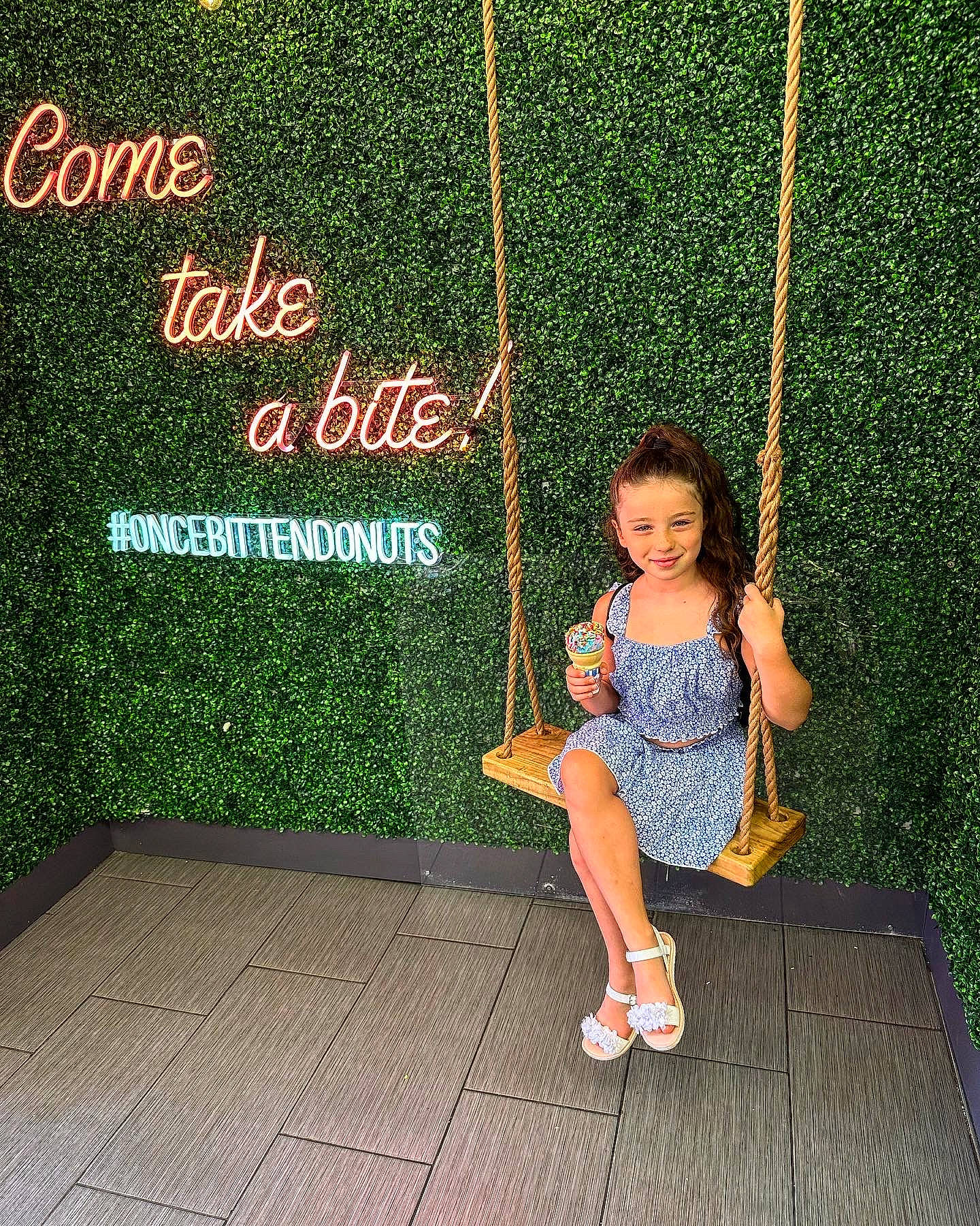 Avarae joined the competition — help win amazing prizes! baby_toddler_clothing, child, design, electric_blue, font, fun, grass, happy, joy, leisure, line, magenta, pattern, people_in_nature, person, playground, recreation, rectangle, sandal, swing