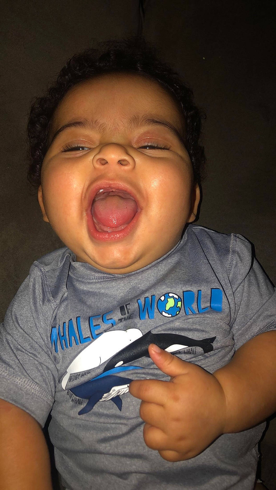 Dmari is registered to the contest to win money with this photo: baby, cheek, child, facial_expression, fun, laugh, mouth, nose, person, smile, toddler, tooth