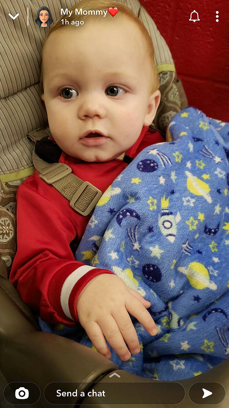 Atlas is registered to the contest to win money with this photo: baby, baby_toddler_clothing, carmine, cheek, child, chin, collar, comfort, electric_blue, eye, fun, iris, linens, nose, pattern, person, sitting, skin, sleeve, toddler