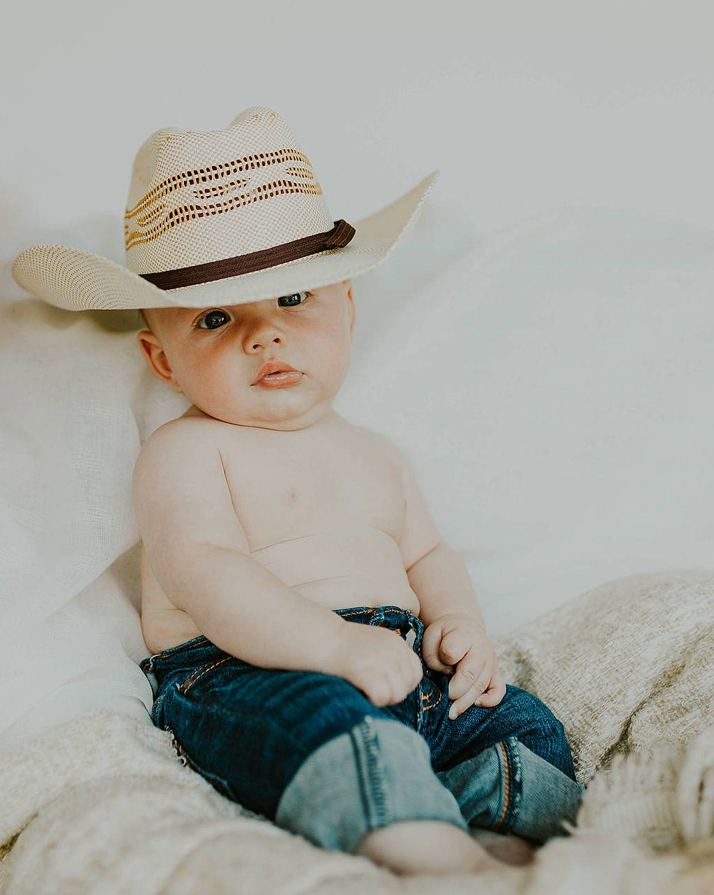 Callen joined the competition — help win amazing prizes! baby, baby_toddler_clothing, cap, child, comfort, costume_hat, electric_blue, fashion_accessory, fedora, flash_photography, happy, hat, headgear, headwear, pattern, person, portrait_photography, sitting, sleeve, sun_hat