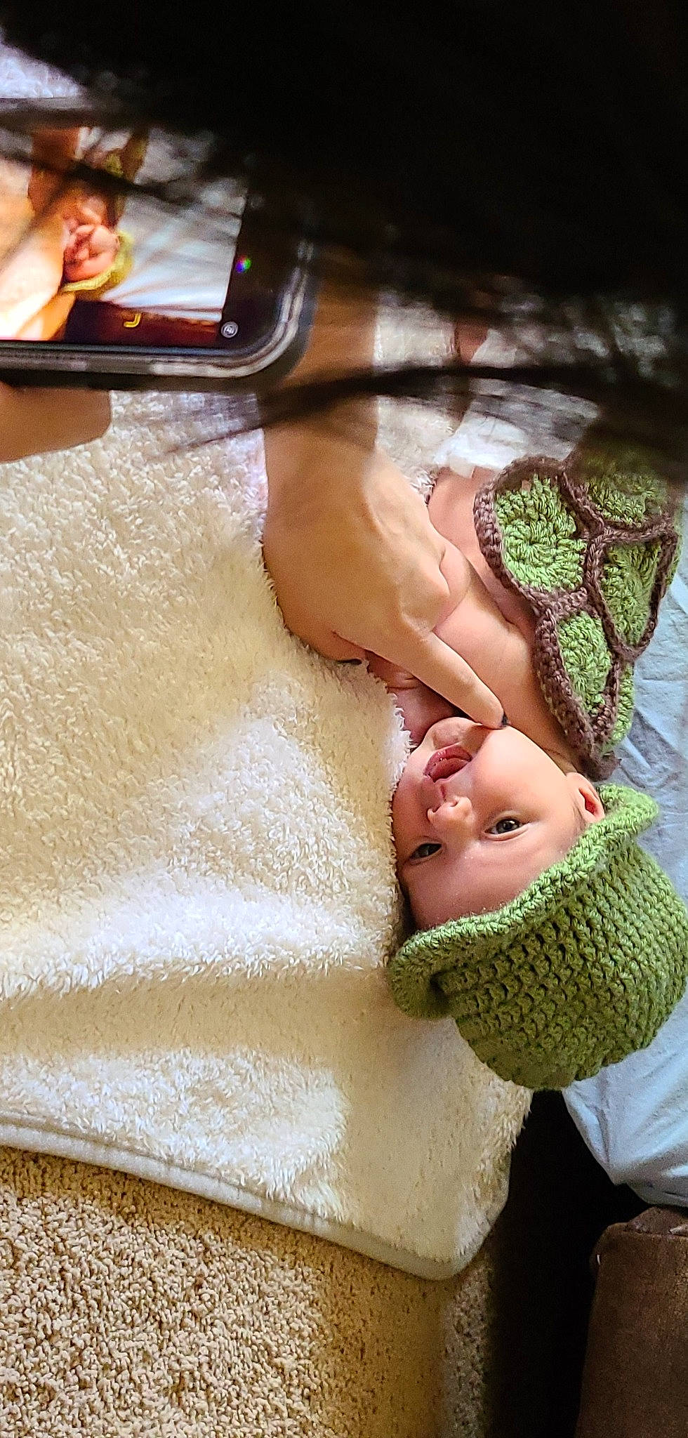 Kairi is registered to the contest to win money with this photo: child, crochet, finger, headwear, person, textile