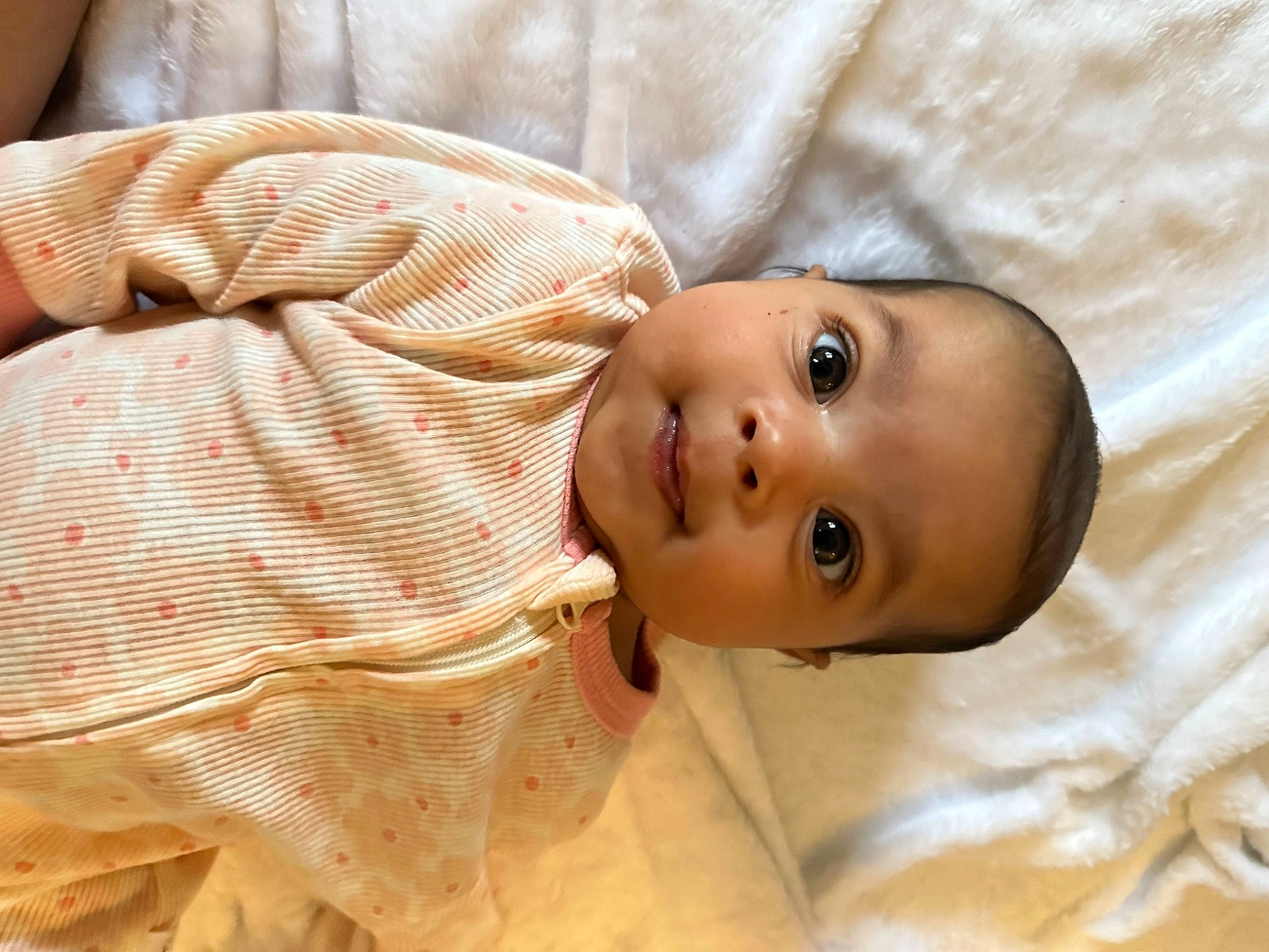 Aubrey joined the competition — help win amazing prizes! baby, baby_toddler_clothing, cheek, child, chin, collar, comfort, eye, eyebrow, face, head, iris, lip, mouth, nose, people, person, skin, sleeve, smile