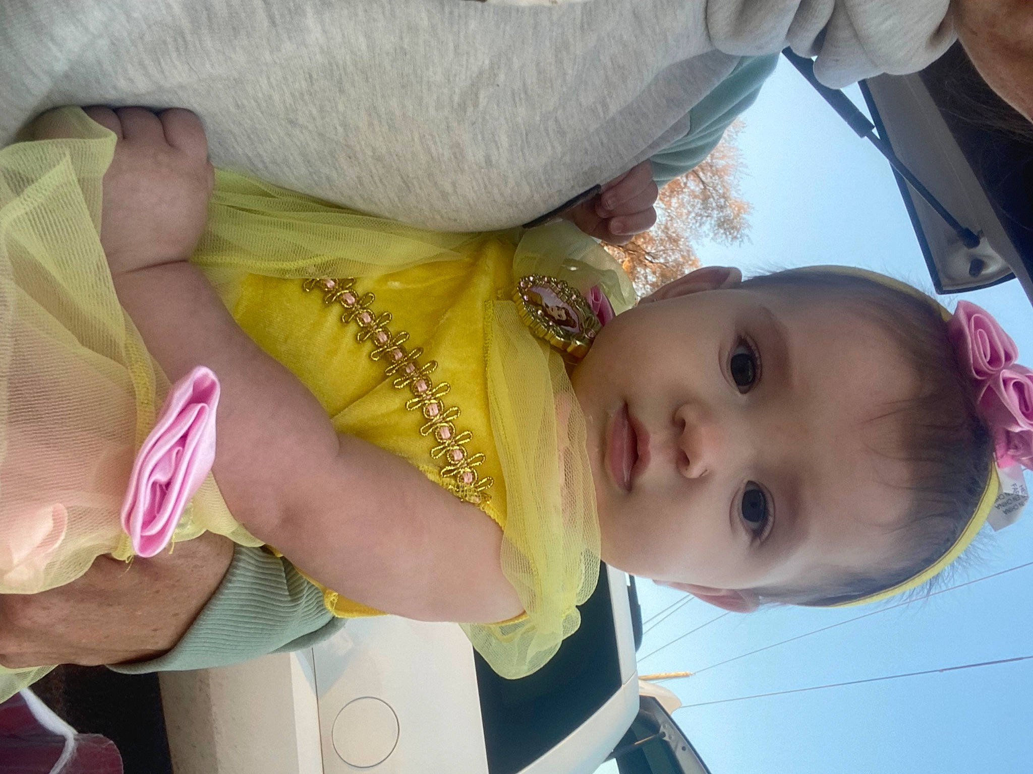 Maylee joined the competition — help win amazing prizes! baby, baby_products, baby_toddler_clothing, cheek, child, comfort, facial_expression, fun, gesture, hand, happy, headgear, nose, person, plant, skin, toddler, tree, white, window