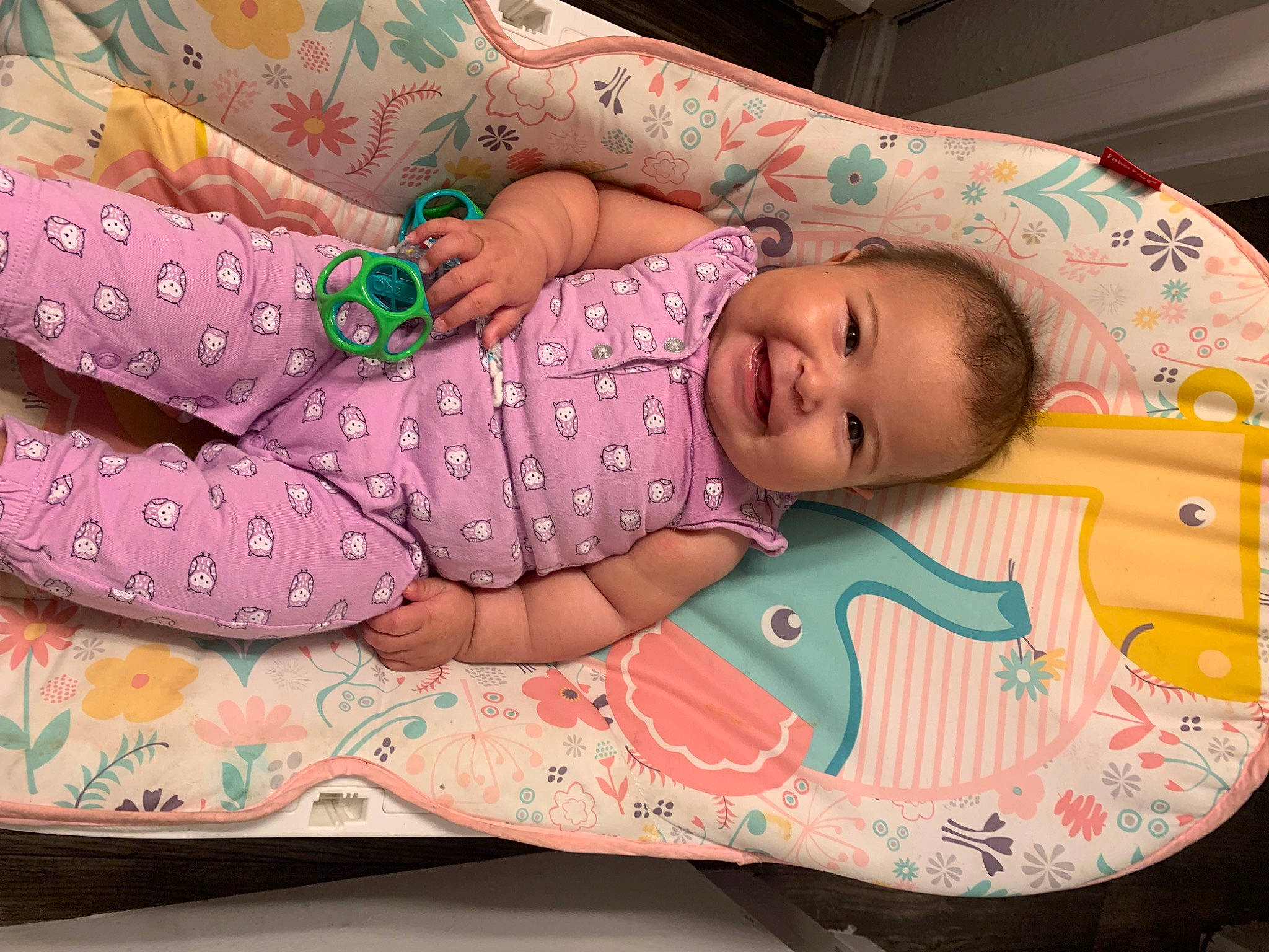 Delylah joined the competition — help win amazing prizes! arm, baby, baby_products, baby_sleeping, baby_toddler_clothing, bedding, cheek, child, comfort, face, hand, happy, joy, linens, pattern, person, pink, skin, sleep, sleeve