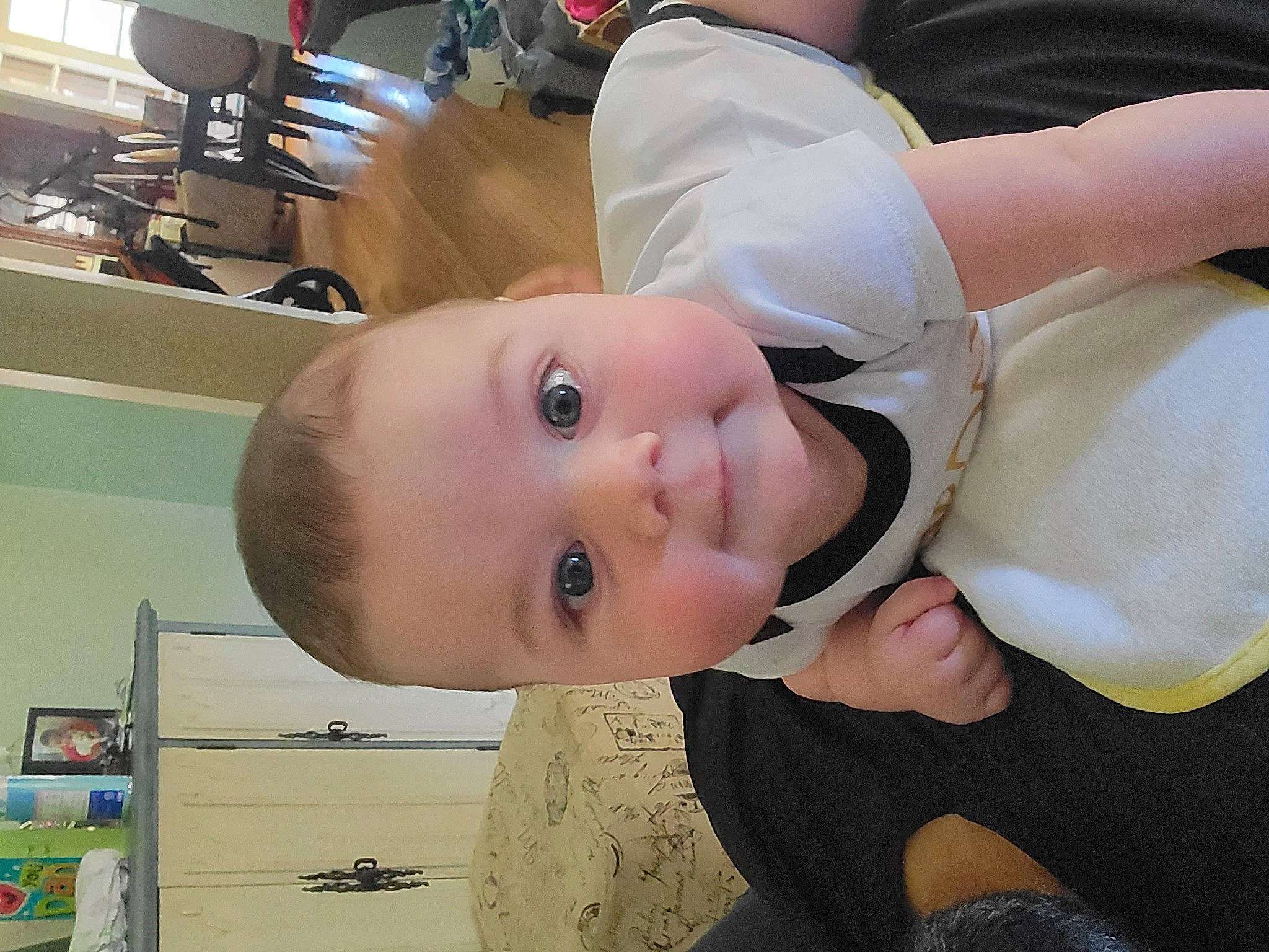 Ben joined the competition — help win amazing prizes! baby, baby_products, baby_toddler_clothing, chair, cheek, child, chin, eyebrow, fun, gesture, happy, hat, mammal, mouth, nose, person, room, smile, thumb, toddler