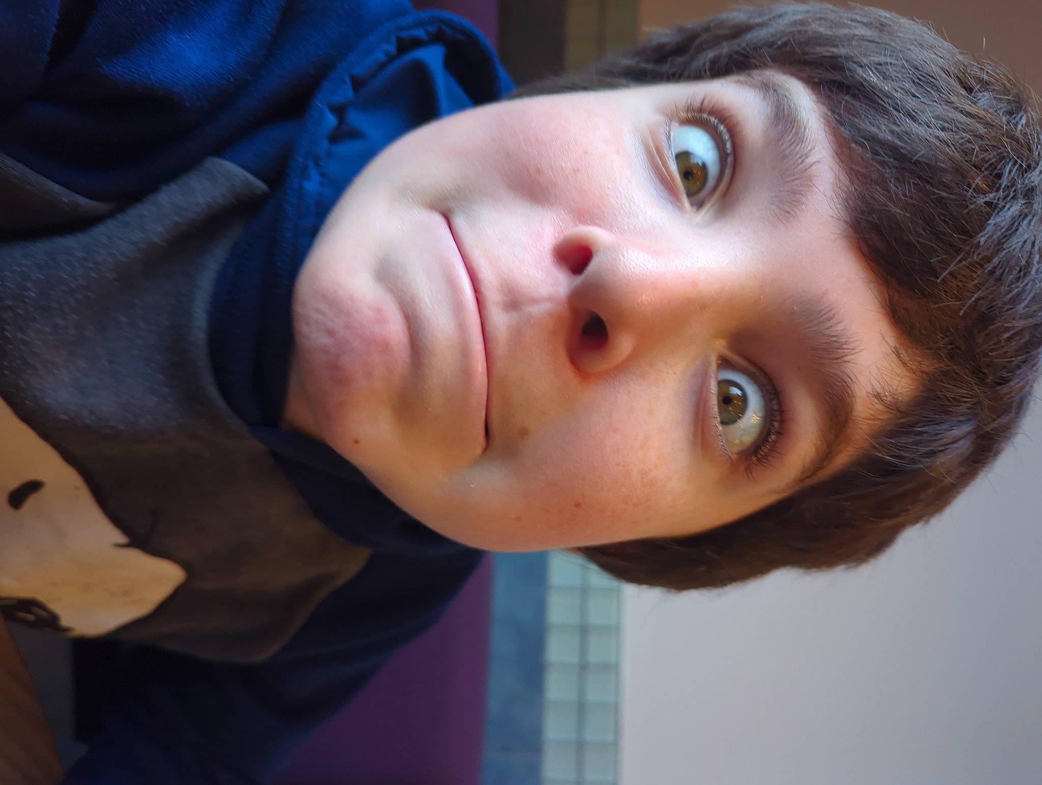 Noah is registered to the contest to win money with this photo: black_hair, brown_hair, cheek, chest, child, electric_blue, eyelash, flash_photography, happy, jaw, lip, neck, nose, person, portrait, portrait_photography, selfie, throat