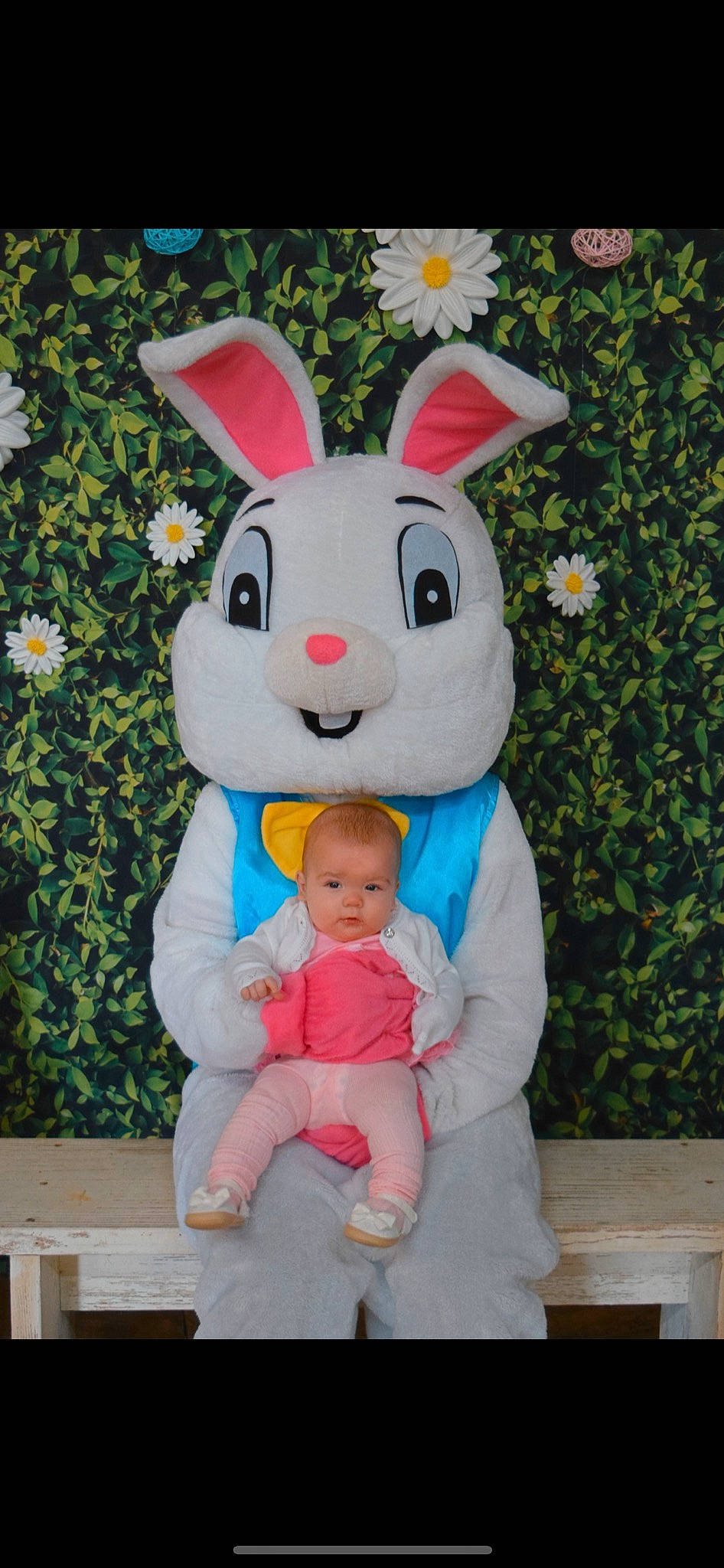 Skylar joined the competition — help win amazing prizes! baby_toddler_clothing, domestic_rabbit, easter_bunny, event, flower, fur, grass, happy, pattern, person, pink, plush, rabbit, rabbits_and_hares, smile, stuffed_toy, textile, toy, vertebrate, white