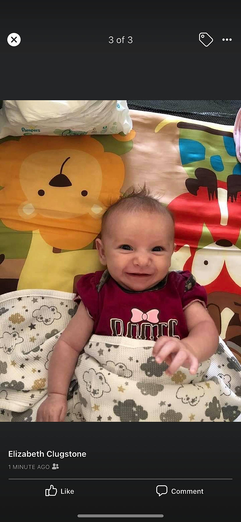 Gracelyn joined the competition — help win amazing prizes! baby, cheek, child, fun, joy, person, play, smile, toddler, vacation