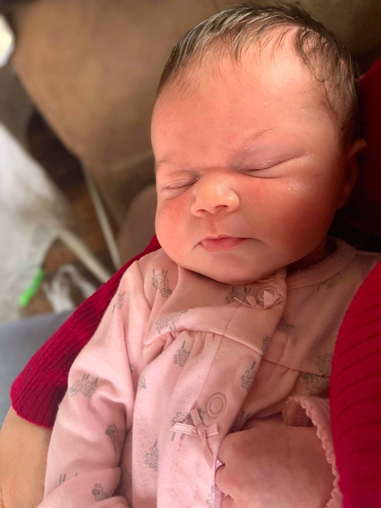 Maleia joined the competition — help win amazing prizes! baby, cheek, child, chin, face, forehead, head, lip, mouth, nose, person, pink, skin, sleep, toddler