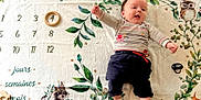 Giulian participe au concours pour gagner de l'argent avec cette photo : animal_illustrations, baby, baby_clothes, baby_gesture, blue_socks, child, cute, decorative_blanket, early_life, happy, indoors, infant, leafy_wreath, lying_down, milestone_blanket, pacifier, portrait, smiling, wooden_ring, woodland_animals