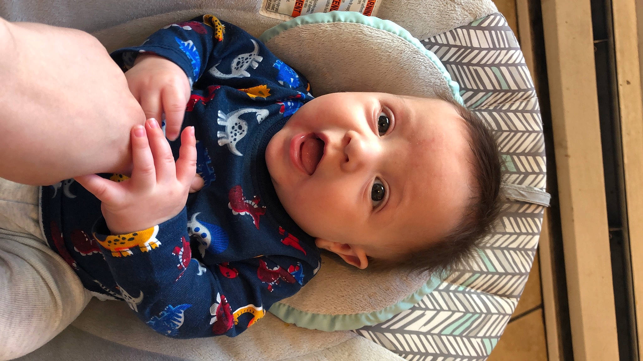 Mateo joined the competition — help win amazing prizes! baby, baby_toddler_clothing, cheek, child, chin, eye, eyelash, flooring, happy, head, iris, lip, mouth, nose, pattern, person, skin, sleeve, smile, toddler