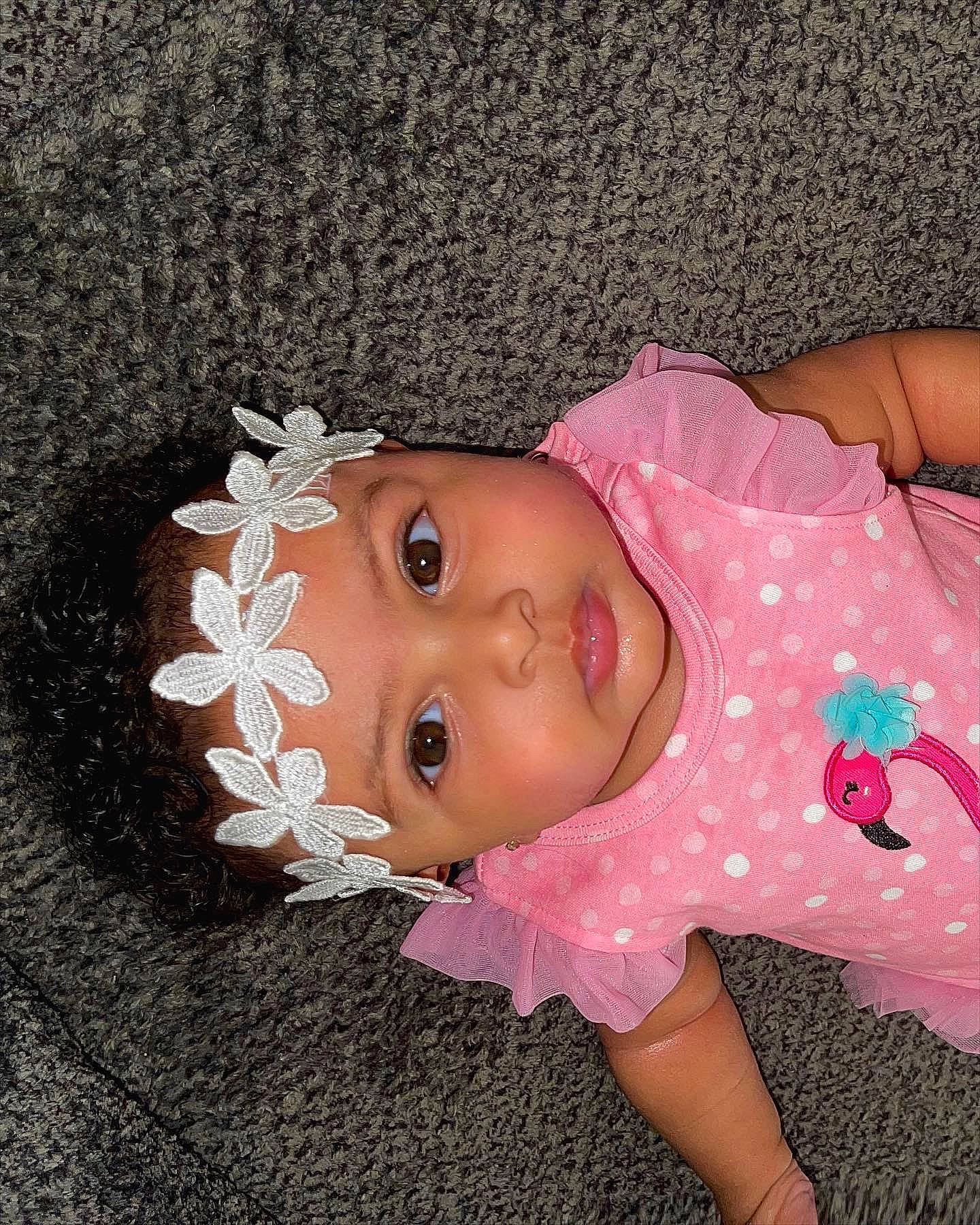 Royal is registered to the contest to win money with this photo: baby, baby_toddler_clothing, cheek, child, doll, eye, eyebrow, eyelash, forehead, fun, head, headwear, human_body, iris, lip, mouth, nose, person, pink, skin