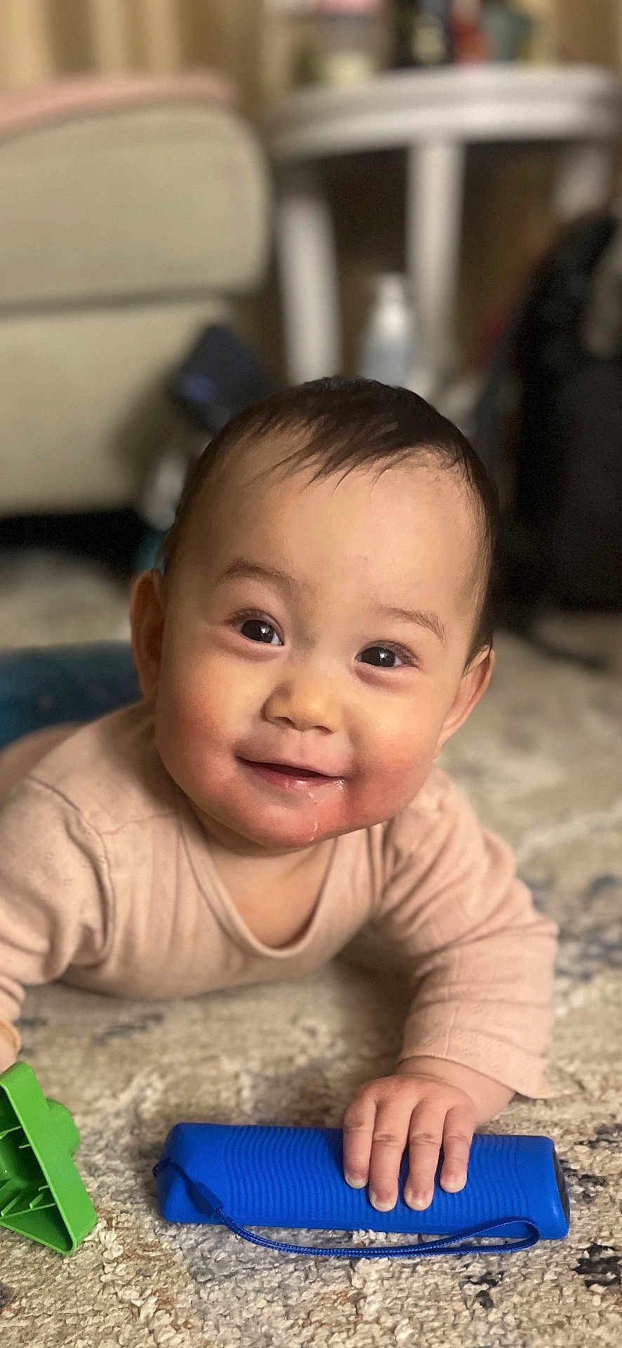 Sonor joined the competition — help win amazing prizes! baby, carpet, child, clothing, cute, drool, eyes, face, furniture, hand, happy, home, indoor, infant, mouth, person, play, skin, smile, toy