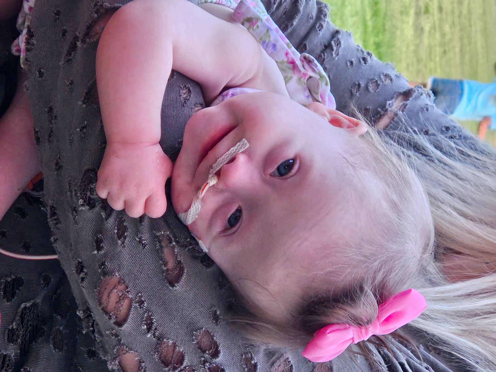 Cali joined the competition — help win amazing prizes! black_hair, blond, chest, child, cool, eyebrow, eyelash, eyewear, fashion_accessory, fun, grass, happy, lip, neck, pattern, person, pink, plant, skin, toddler