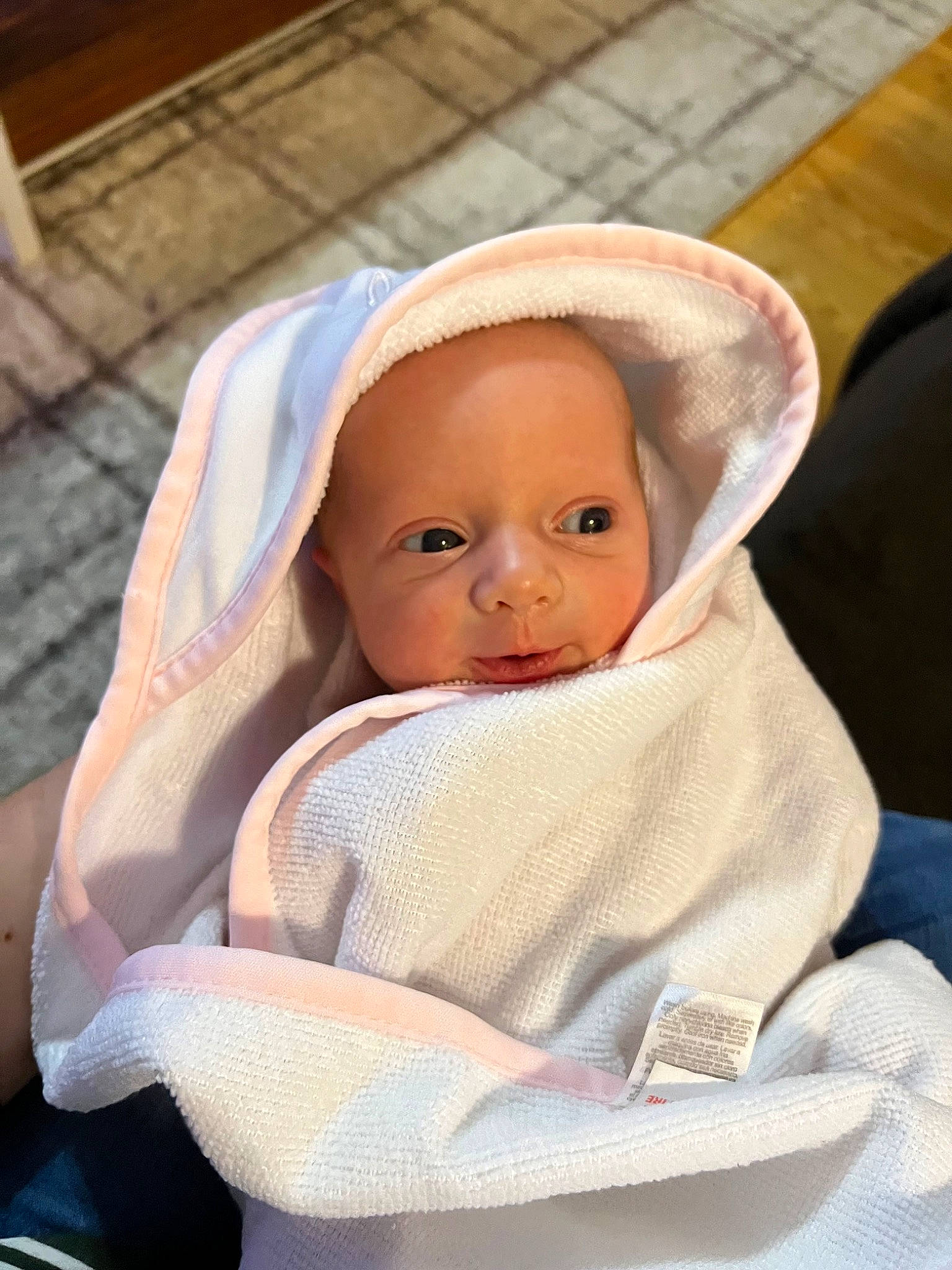 Ruby joined the competition — help win amazing prizes! baby, baby_carriage, baby_products, baby_safety, baby_toddler_clothing, bib, cap, cheek, child, comfort, event, hat, linens, person, sitting, toddler