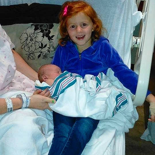 Scarlett Rose joined the competition — help win amazing prizes! arm, baby, birth, blue, child, daughter, eye, family, joy, leg, mother, people, person, product, sitting, sleeve, smile, toddler, vacation