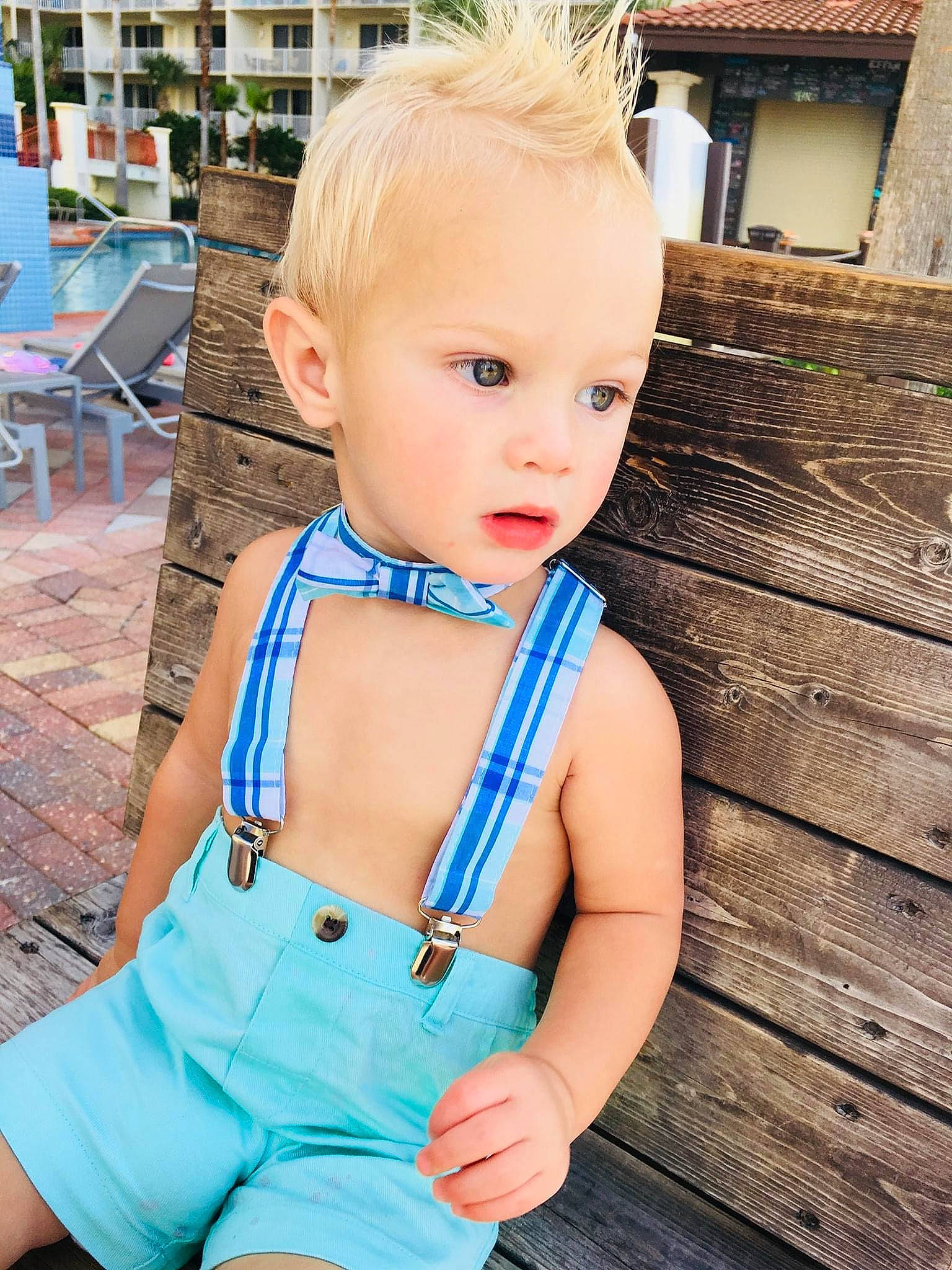 Noah joined the competition — help win amazing prizes! azure, baby_toddler_clothing, blue, chair, dress, electric_blue, flooring, fun, grass, hair, happy, jewellery, leisure, neck, person, shoulder, sleeve, surprise, swing, t_shirt