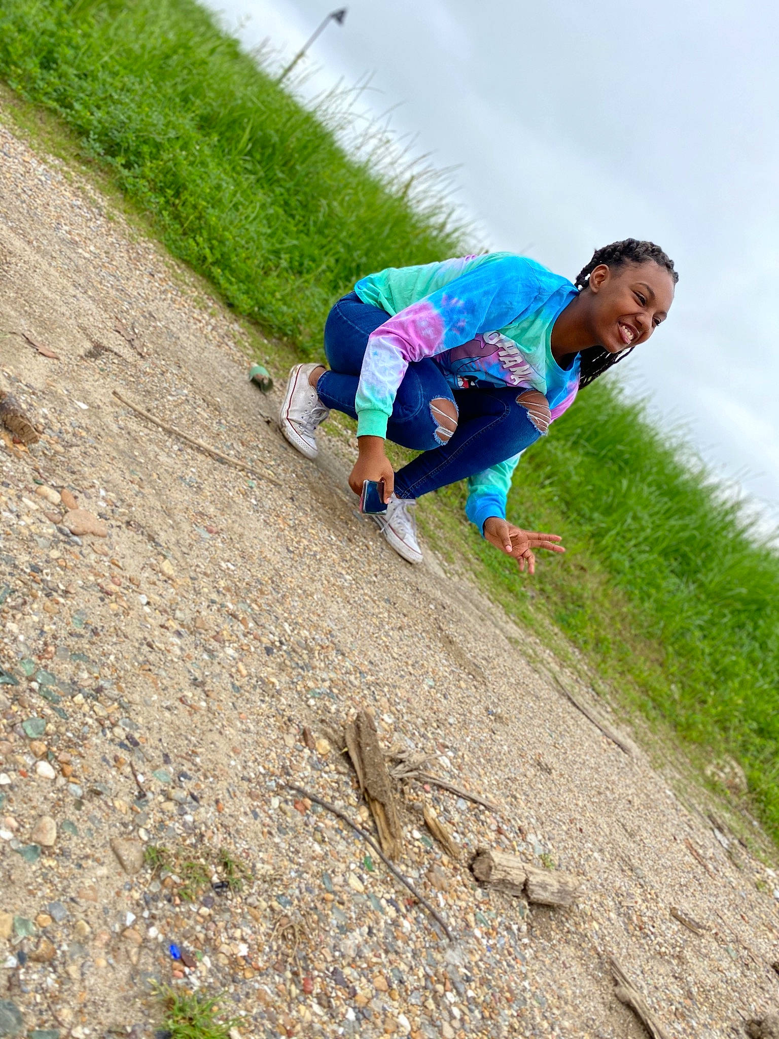 Jamya is registered to the contest to win money with this photo: child, fun, grass, joy, leisure, person, play, recreation, soil, vacation