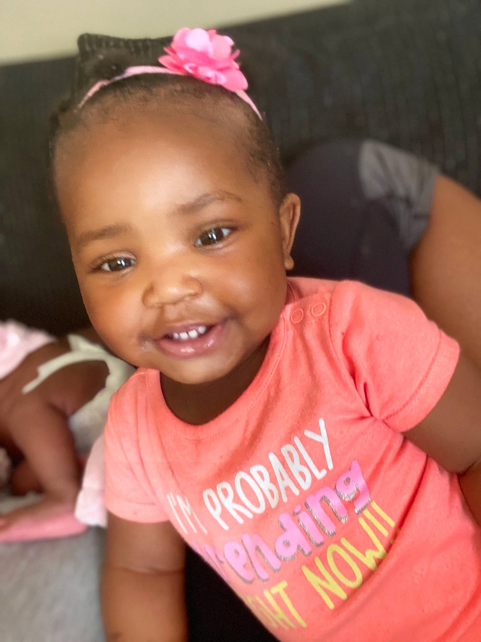 Amaani joined the competition — help win amazing prizes! baby, cheek, child, eyebrow, face, forehead, hair_accessory, happy, head, headband, joy, lip, mouth, person, pink, skin, smile, toddler