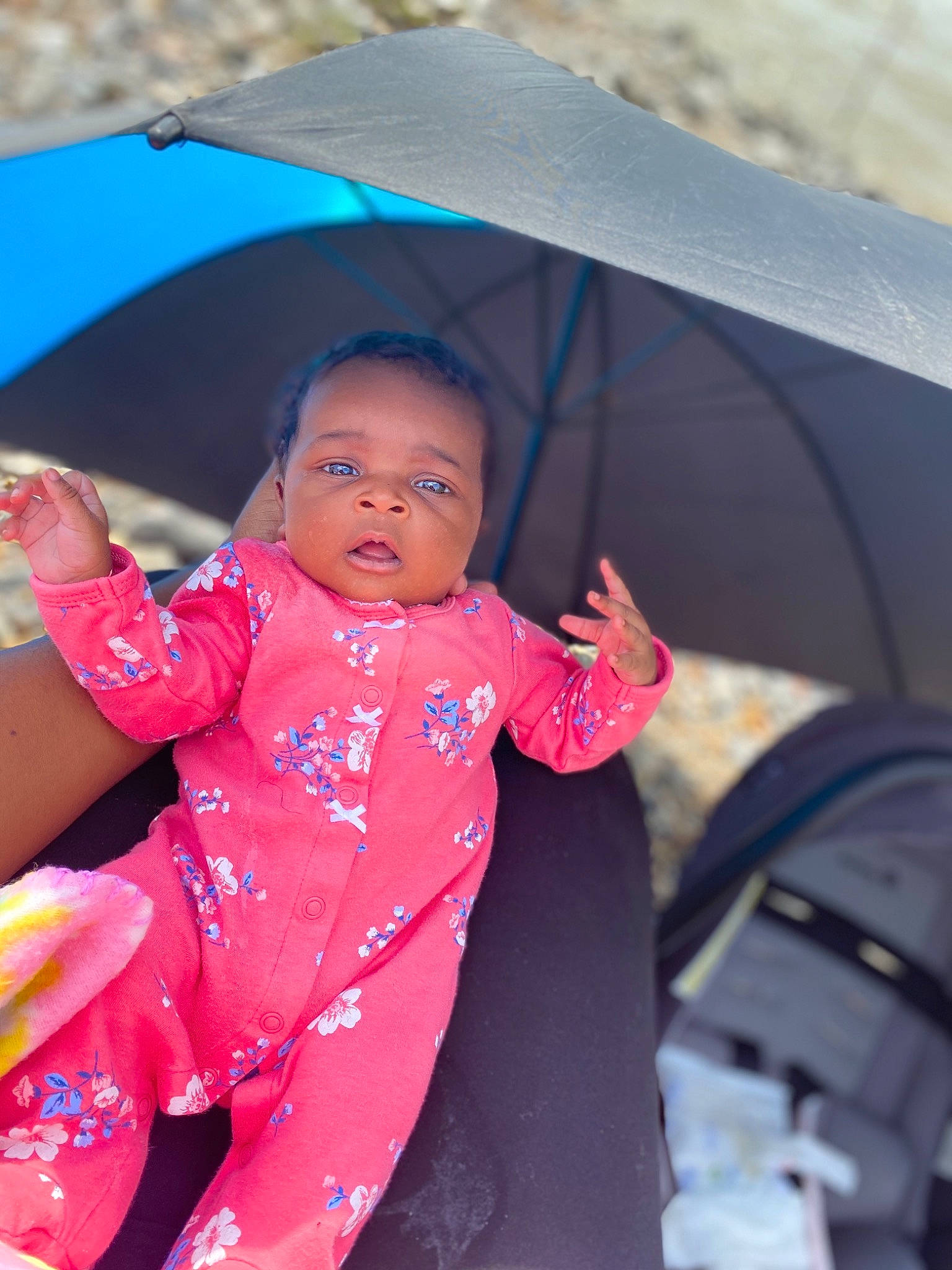 Aryiana joined the competition — help win amazing prizes! adaptation, baby, cheek, child, eye, fun, happy, person, pink, sitting, skin, smile, toddler, vacation