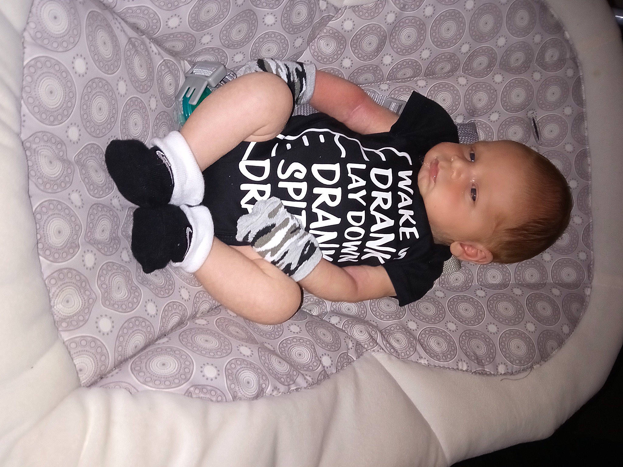 Giovanni is registered to the contest to win money with this photo: arm, baby, baby_sleeping, baby_toddler_clothing, child, comfort, elbow, finger, flash_photography, font, knee, pattern, person, pink, product, shoulder, sleeve, t_shirt, textile, thigh