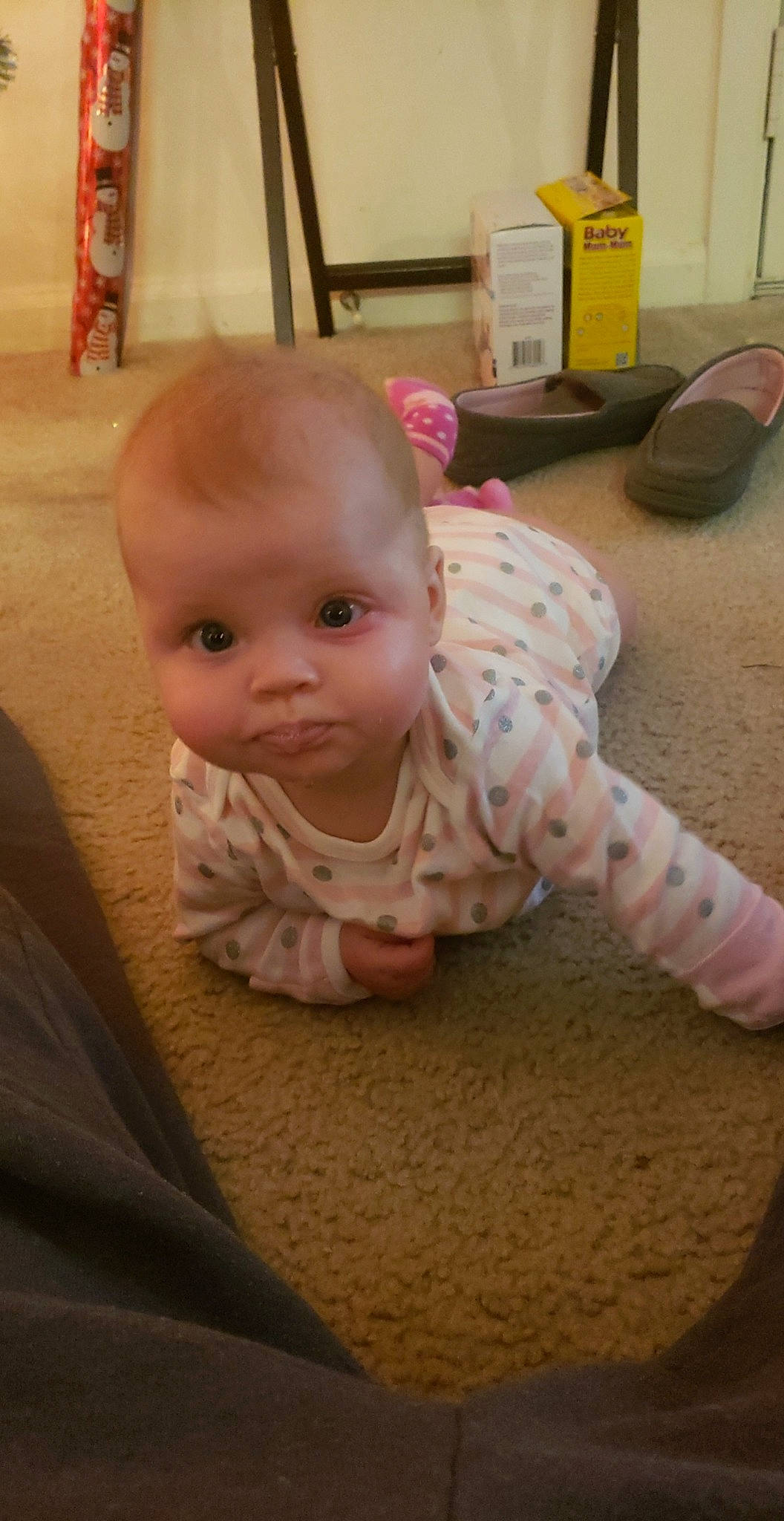 Heather joined the competition — help win amazing prizes! baby, cheek, child, crawling, eye, face, head, iris, lip, mouth, nose, person, skin, toddler