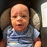 Jyaire joined the competition — help win amazing prizes! baby, blue_shirt, car_seat, child, clothing, comfort, curious, cushion, expression, face, head, indoors, infant, natural_light, person, portrait, seated, skin, wide_eyes, young