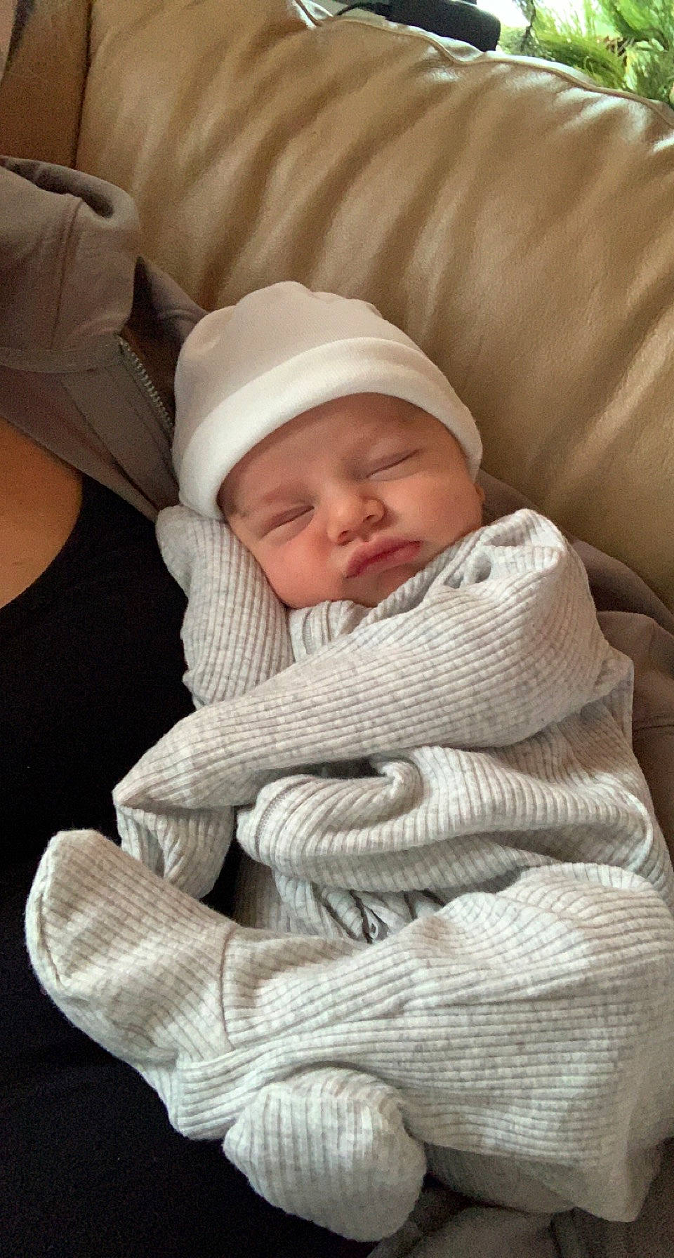 Kaden is registered to the contest to win money with this photo: baby, baby_products, baby_sleeping, baby_toddler_clothing, bedtime, child, comfort, headwear, linens, nap, person, sitting, skin, sleep, sleeve, toddler, wool