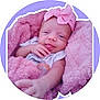 Zariyah is registered to the contest to win money with this photo: baby, blanket, child, closeup, cozy, cute, face, hand, happy, headwear, infant, newborn, pink, pink_bow, portrait, sleepwear, smiling, soft_texture, tongue_out, wrapped